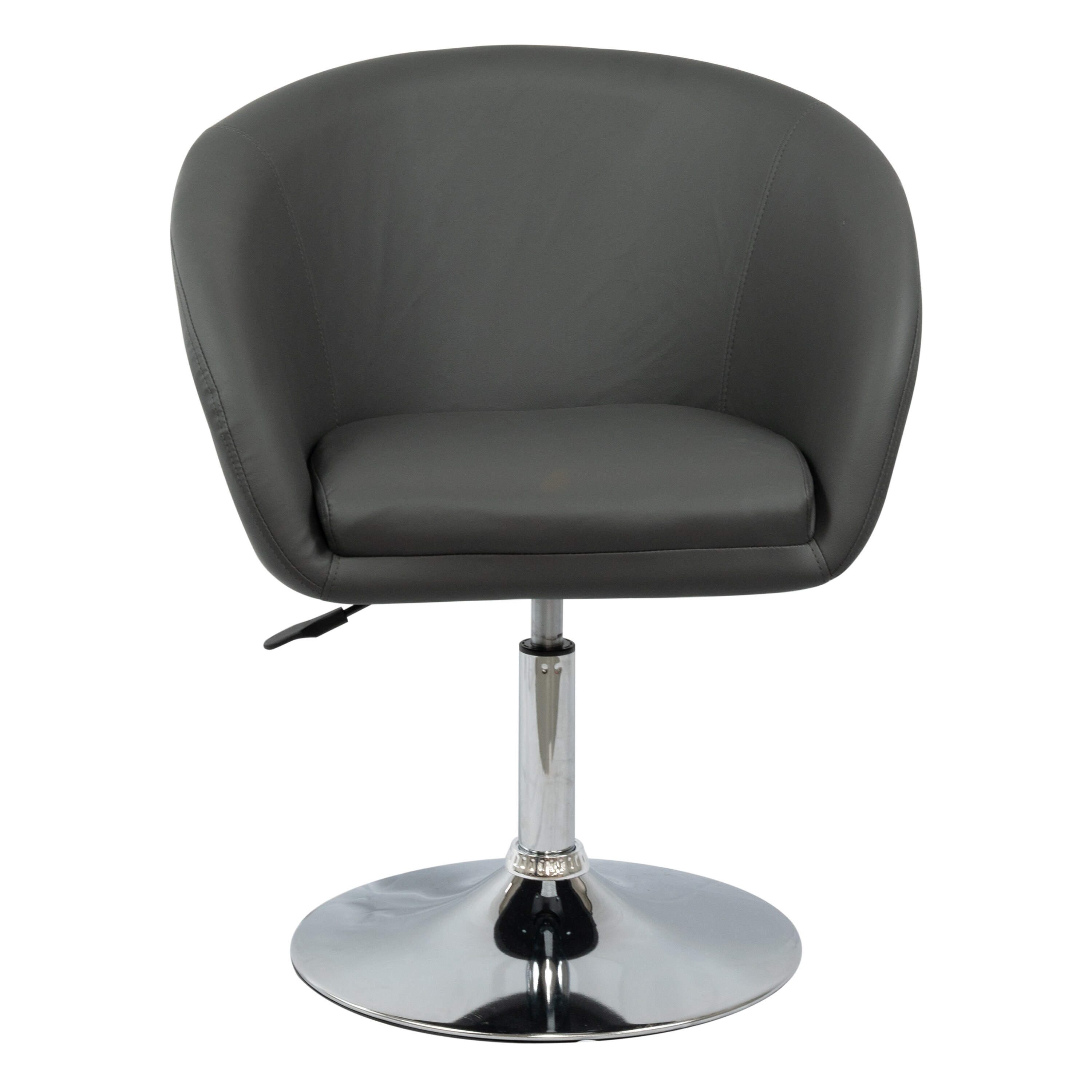 faux leather tub chair grey