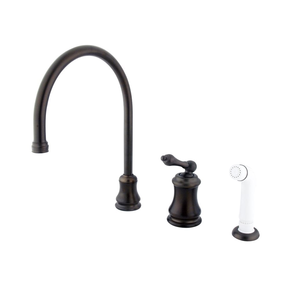 Chicago Oil-Rubbed Bronze Single Handle High-arc Kitchen Faucet with Side Spray Included | - Elements of Design ES3815AL