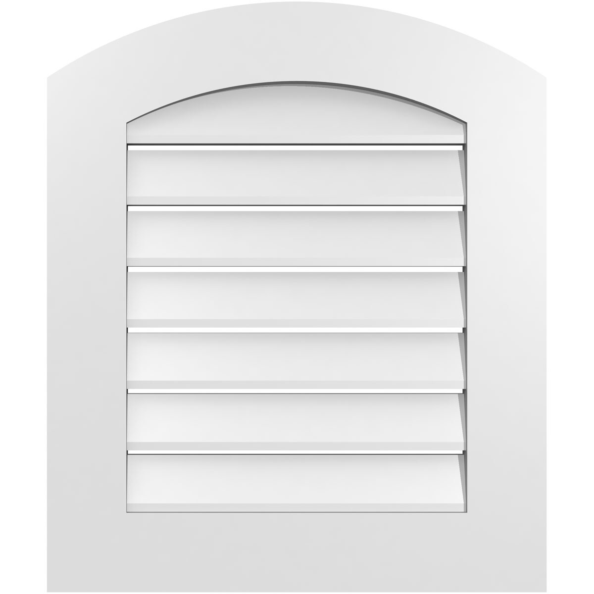 Ekena Millwork GVPAR22X2601SF 22-Inches x 26-Inches Off-white Round top PVC Gable Louver Vent