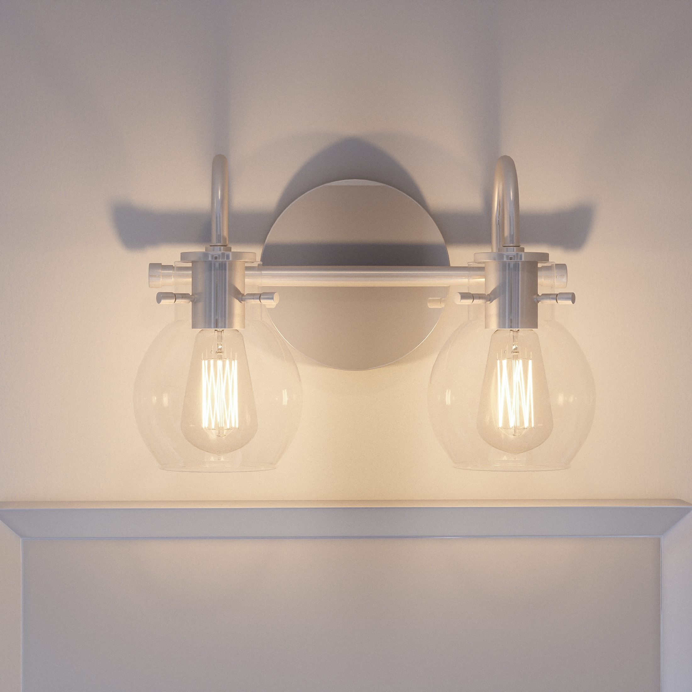 Quoizel ANW8602C Andrews 14-in 2-Light Chrome Transitional Vanity Light
