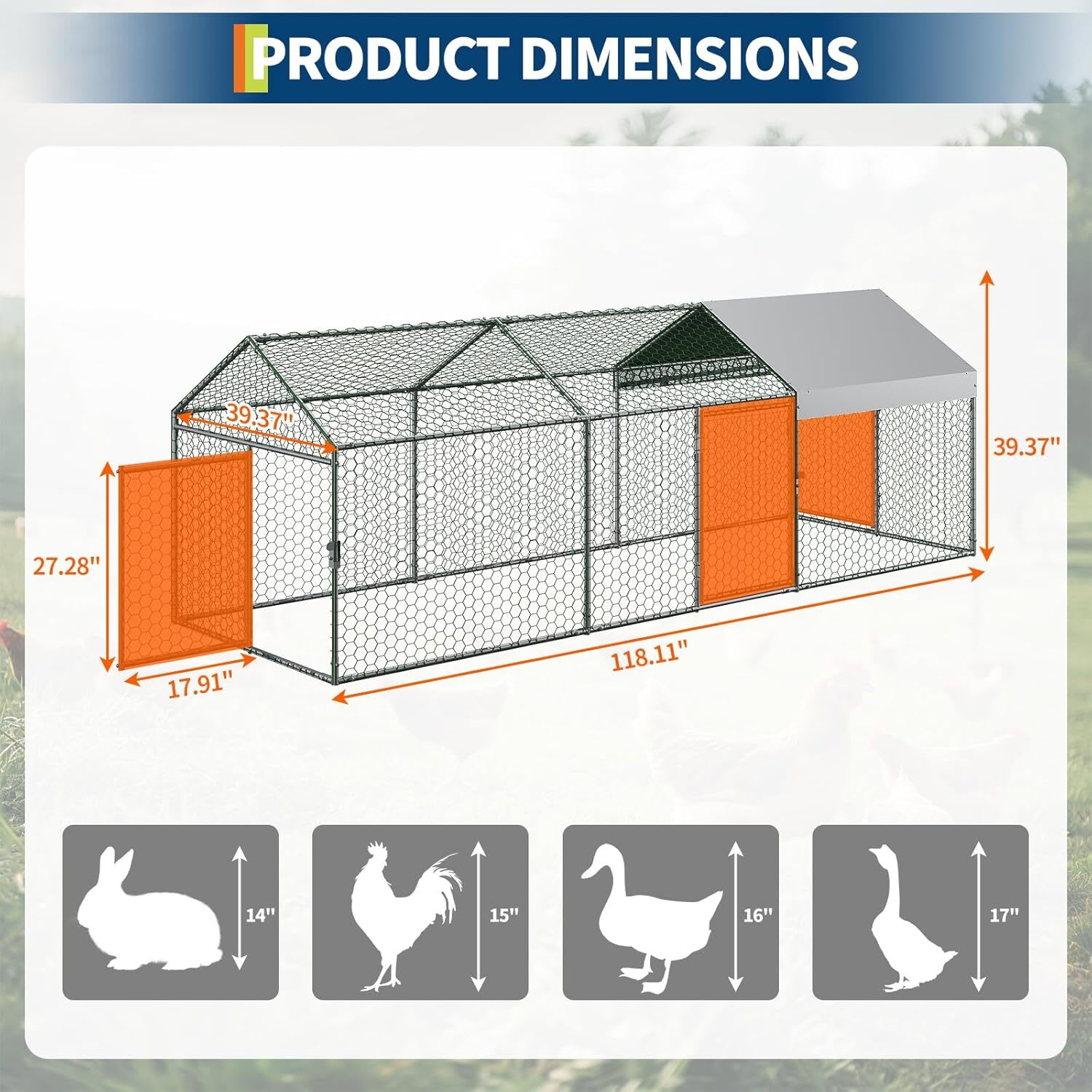 Qeetex GGL-PPG-33EVVS4A Chicken-Coops-Rabbit-Hutches - View #2
