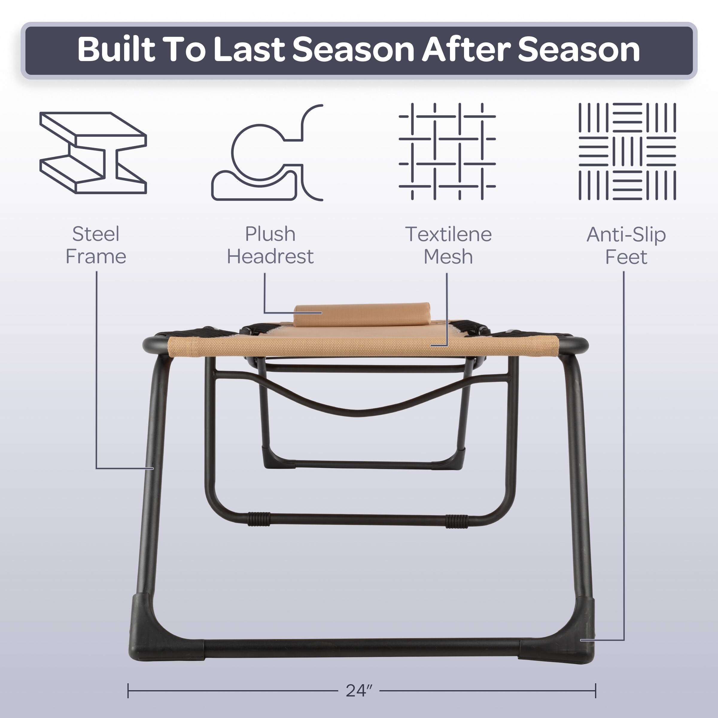 Lavish Home 80-OUTD-LC-2 Beach-Camping-Chairs - View #6