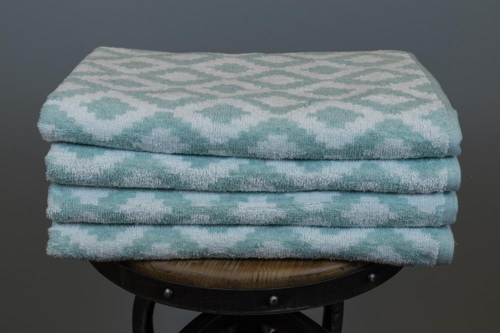 Fibertone 6-Piece Bath Towel Set, Bleach Safe, Solid Seafoam 