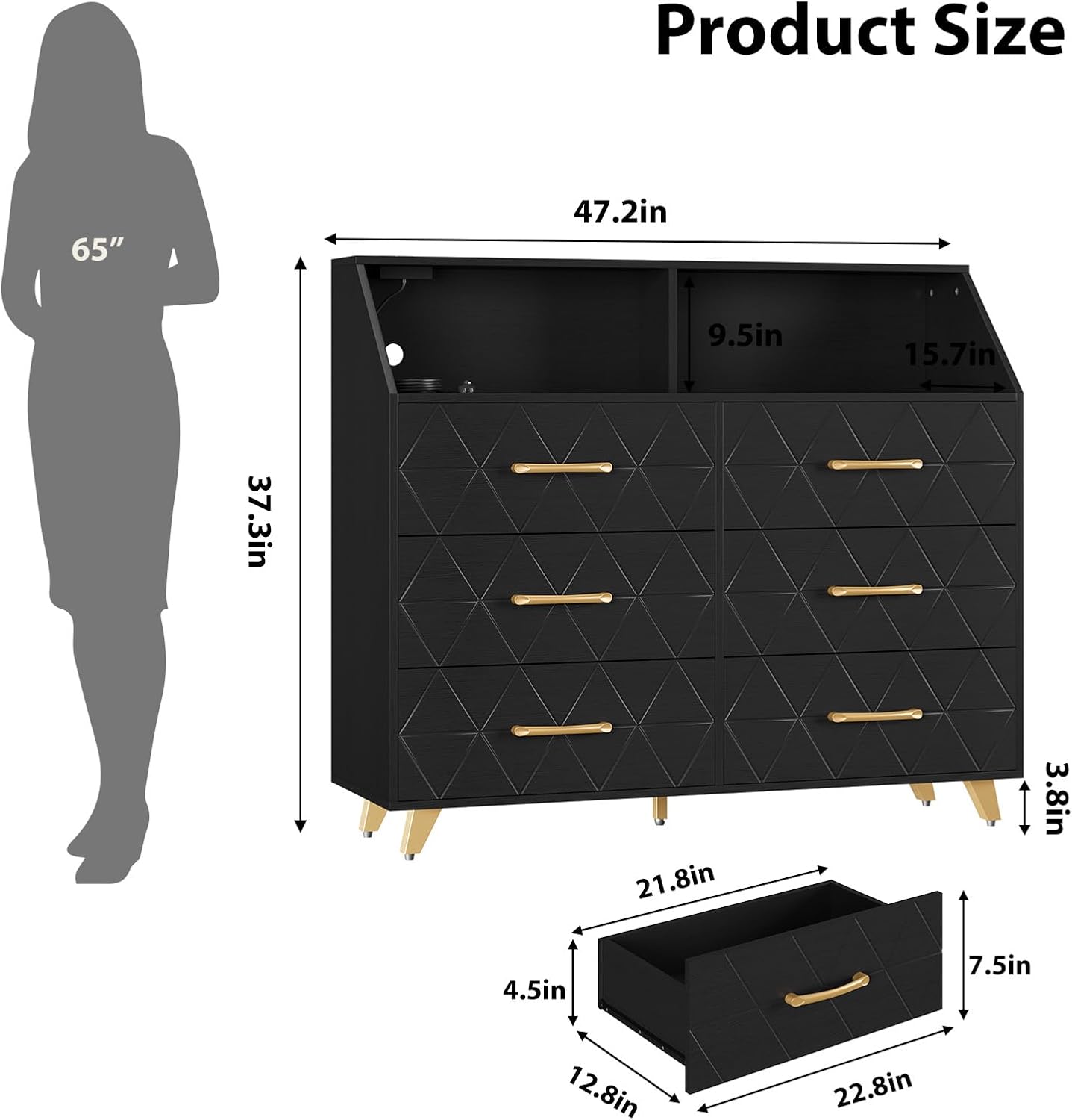 Qeetex LHF-DG-839OPBG5030 dressers - View #2