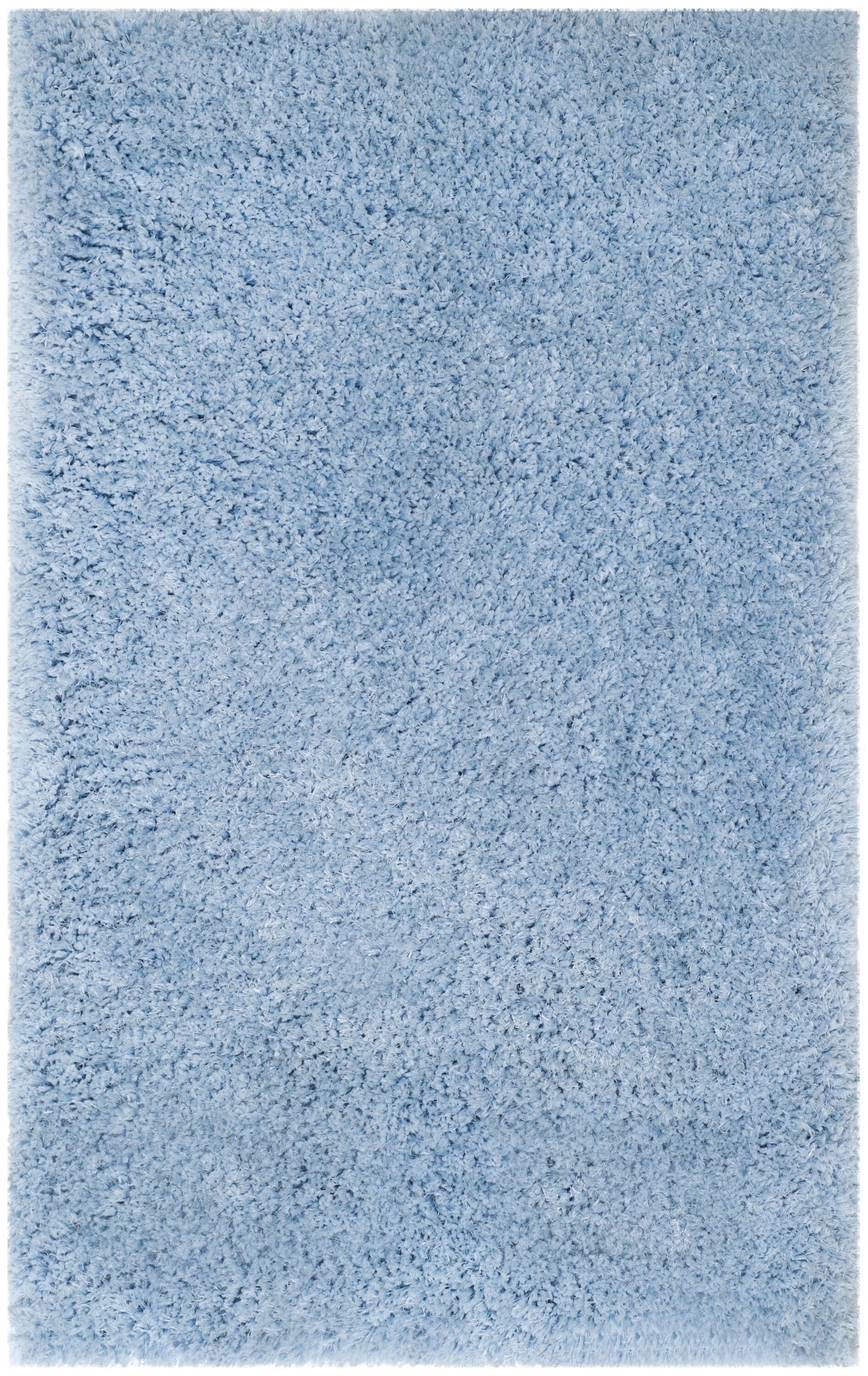 Safavieh SGS621D-3 Supreme Shag 3 x 5 (ft) Tufted Polyester Light Blue Rectangular Indoor Solid Throw rug