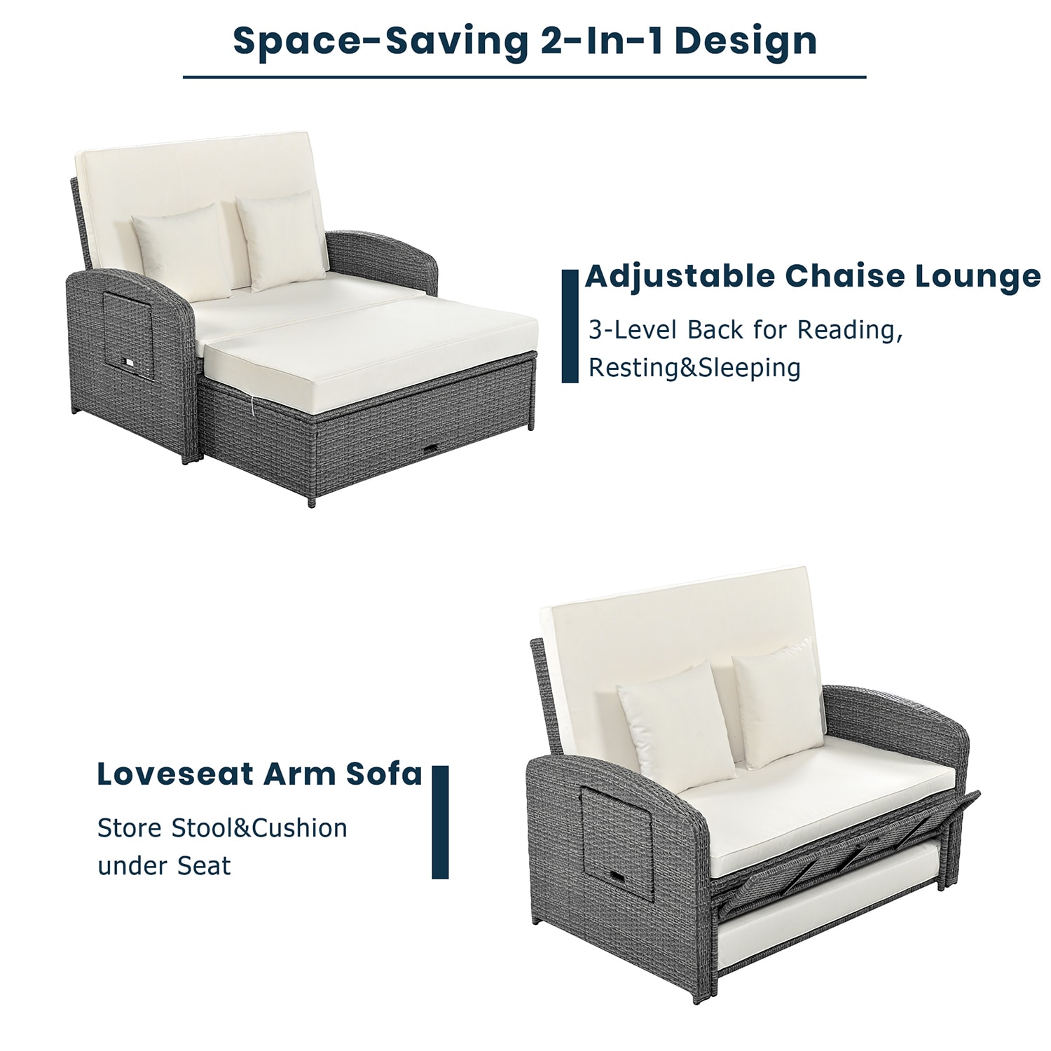 SINOFURN SYA020221BN Patio-Sofas-Daybeds - View #4