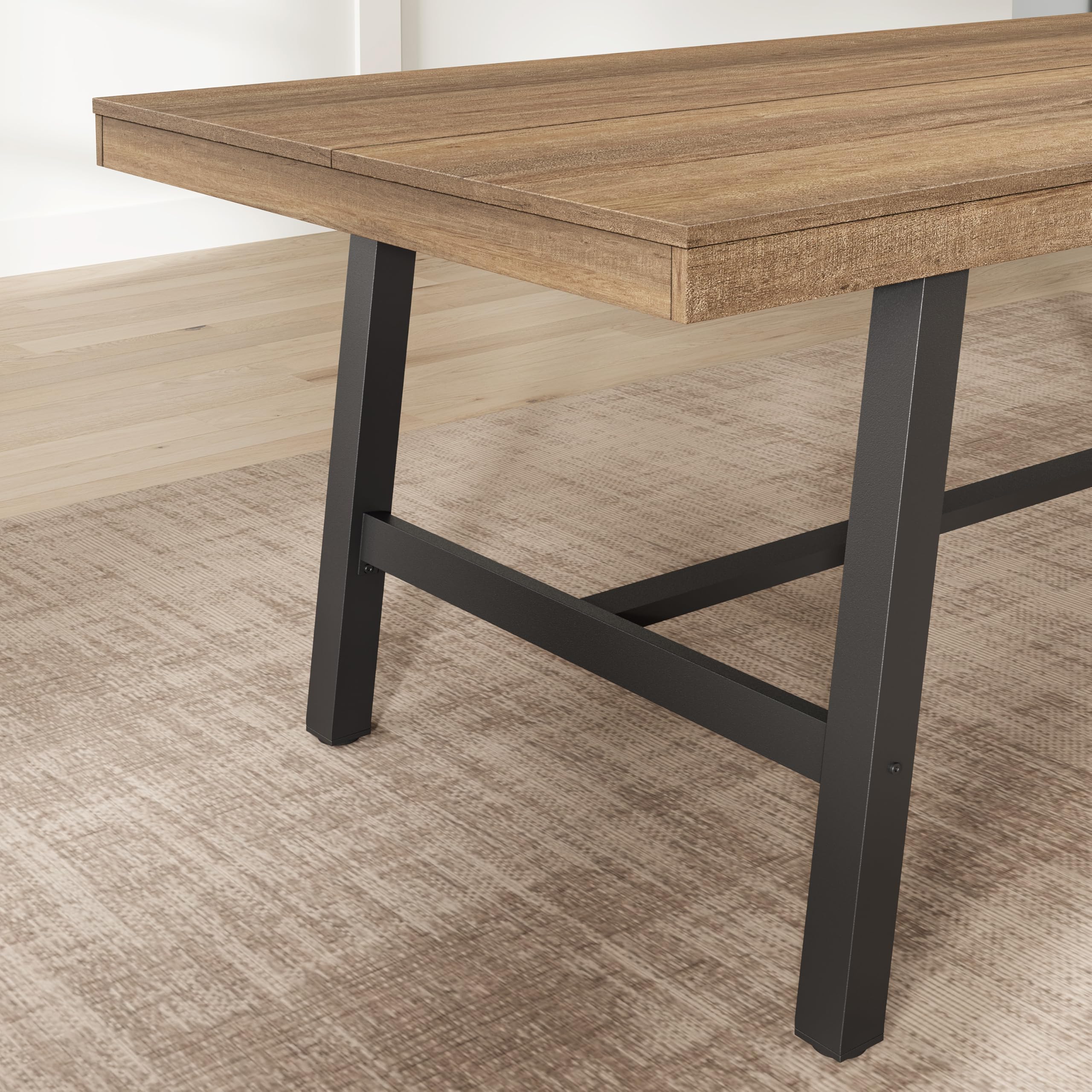 IdealHouse Industrial Farmhouse Rectangular Dining Table for 8 to 10 ...