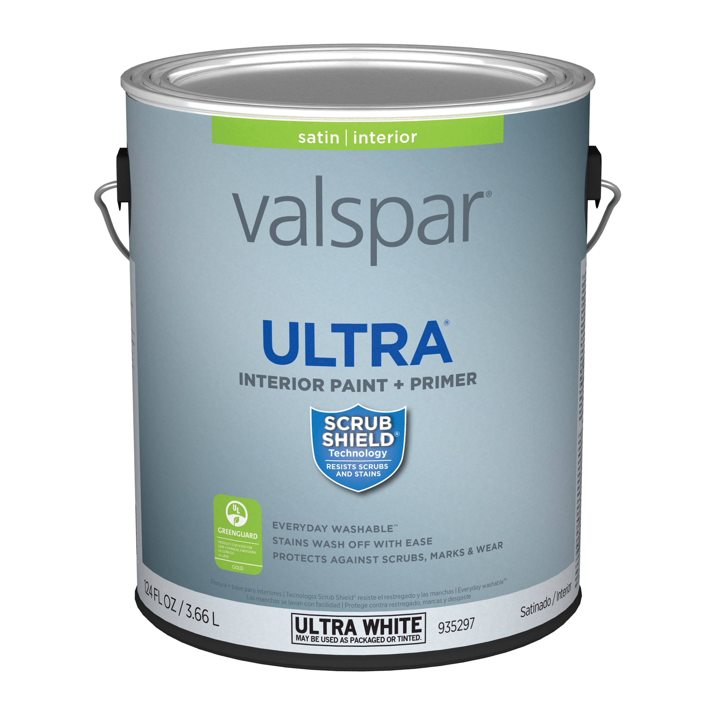 Valspar Accolade Super Premium 100% Acrylic Paint & Primer Semi-Gloss  Interior Wall Paint, Ultra White Base, 1 Qt.