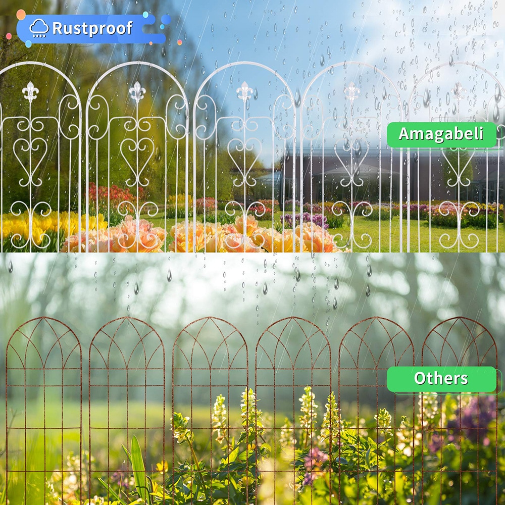 Amagabeli ET343 Garden Trellis 18-Inches W x 60-Inches H White Garden Trellis For Climbing Plants For Cucumbers For Roses For Tomatoes 2 -Pack