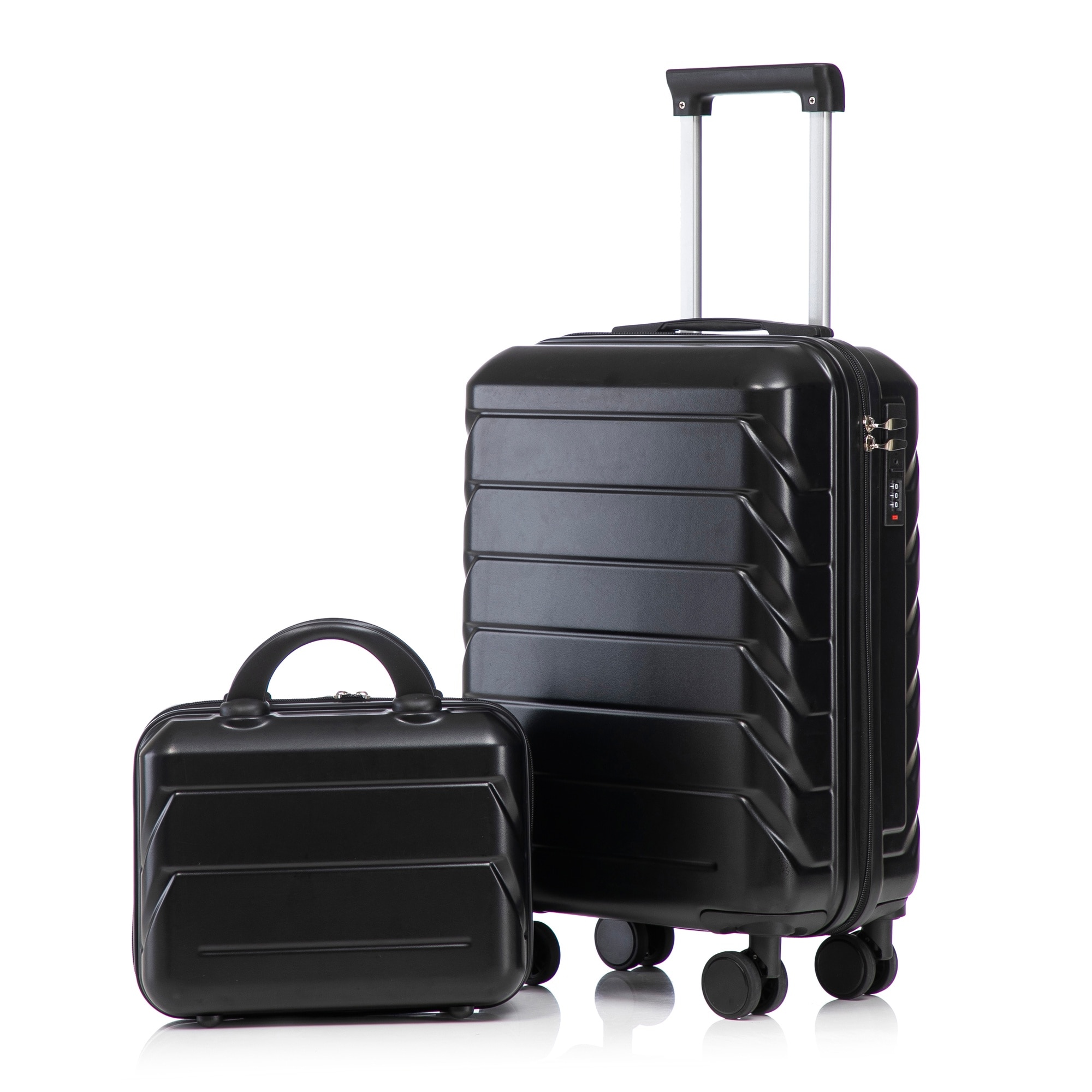 HyperDrop Cart - 14x20 Inch 2-Piece ABS Hardside Spinner Luggage Set with 14 Inch Cosmetic Case a...
