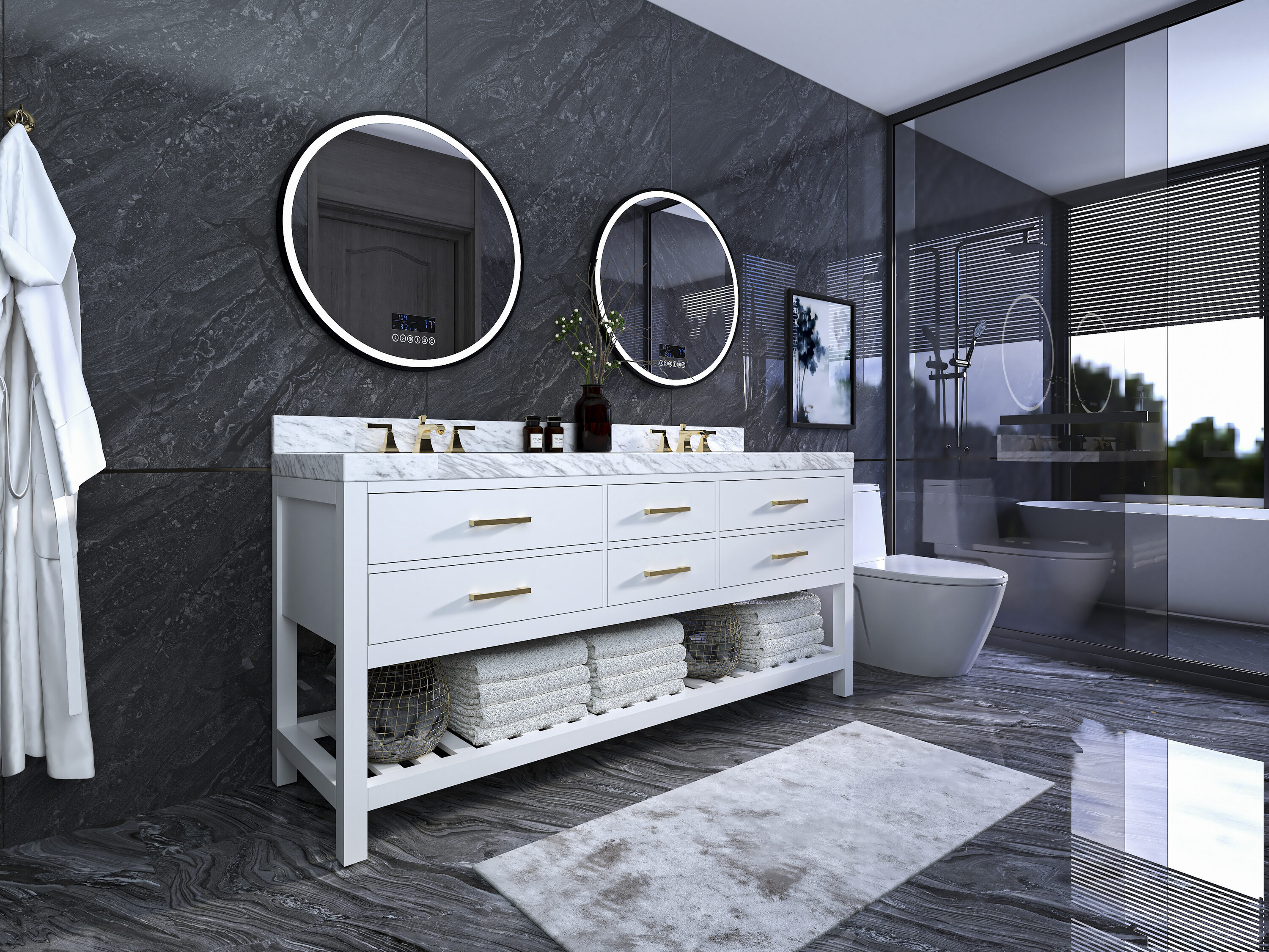 Ancerre Designs VTSELIZABETH72WCWGD Bath-Vanity-Combo - View #12