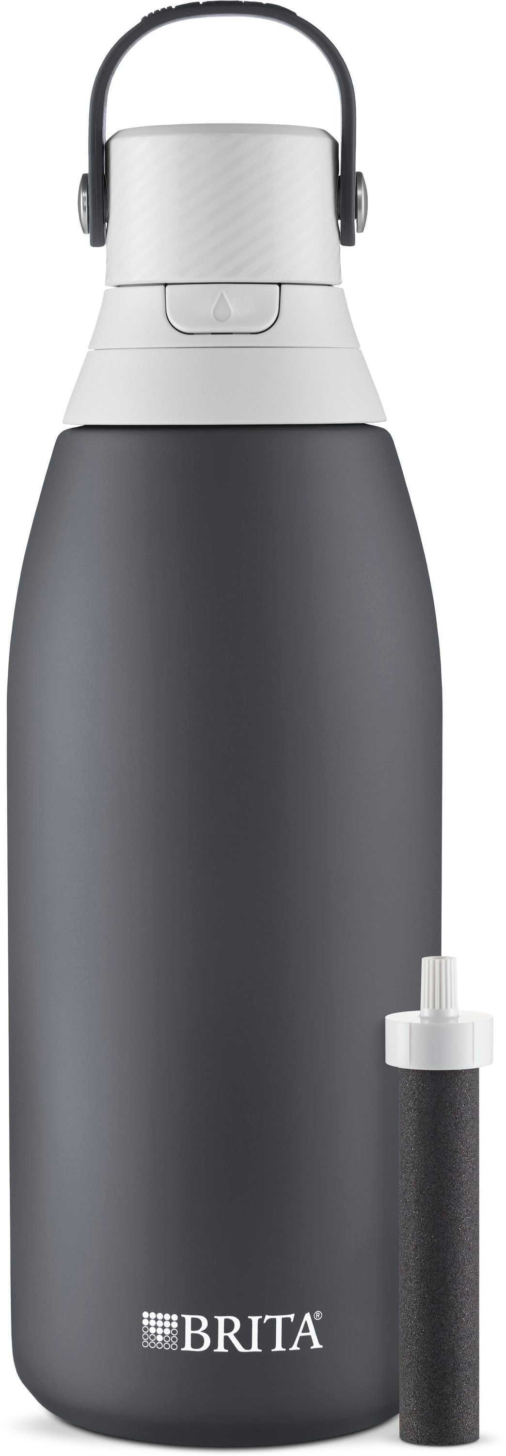 Rubbermaid Essentials 32oz gray Plastic Water Bottle Chug 4 pack