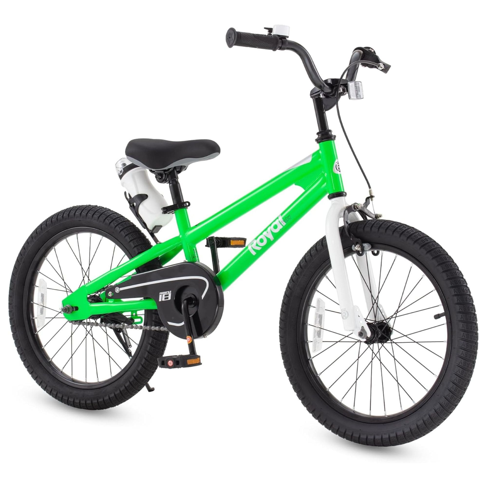 Royal Baby RoyalBaby Freestyle Outdoor Kid Feets Sporty Bicycle with Kickstand 18 Inch Green
