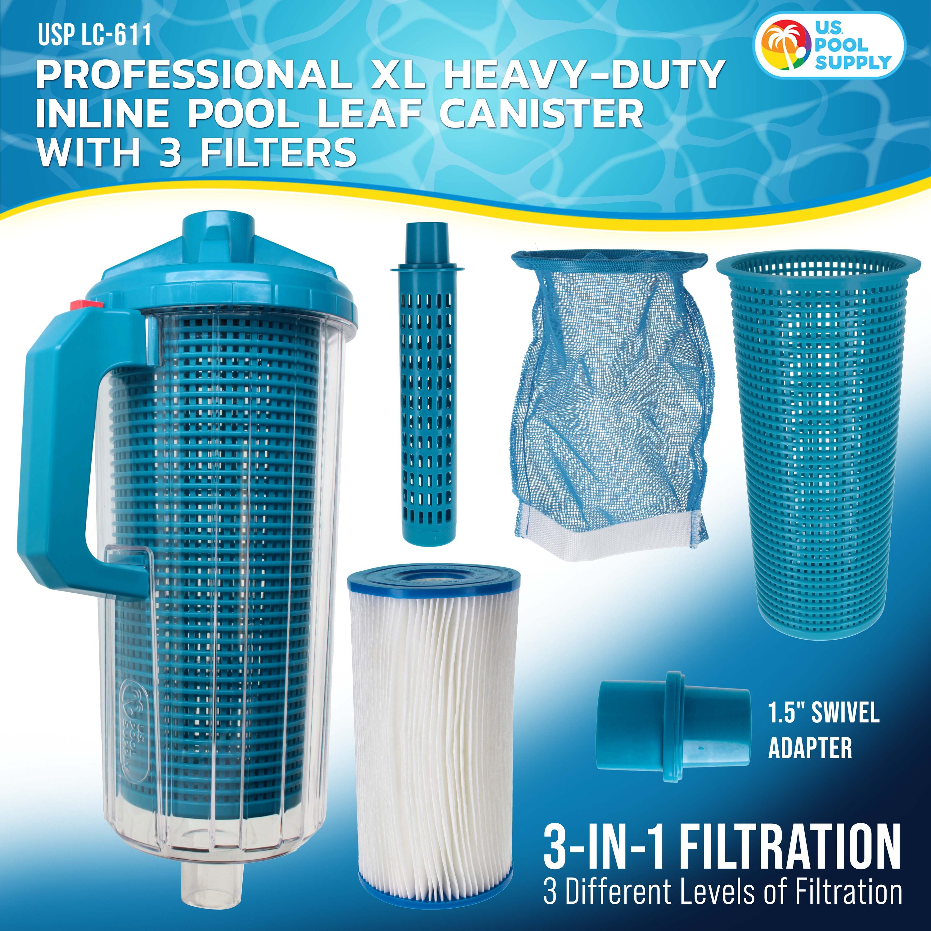 クラスター エアコミケ2 ブロッカースリーブセット U.S. Pool Supply Pool Leaf Canister - XL Heavy Duty Inline Pool