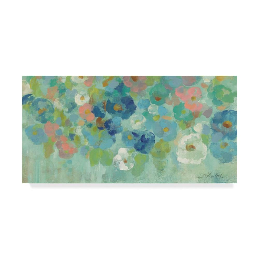 Trademark Fine Art Framed 24-in H x 47-in W Floral Print on Canvas