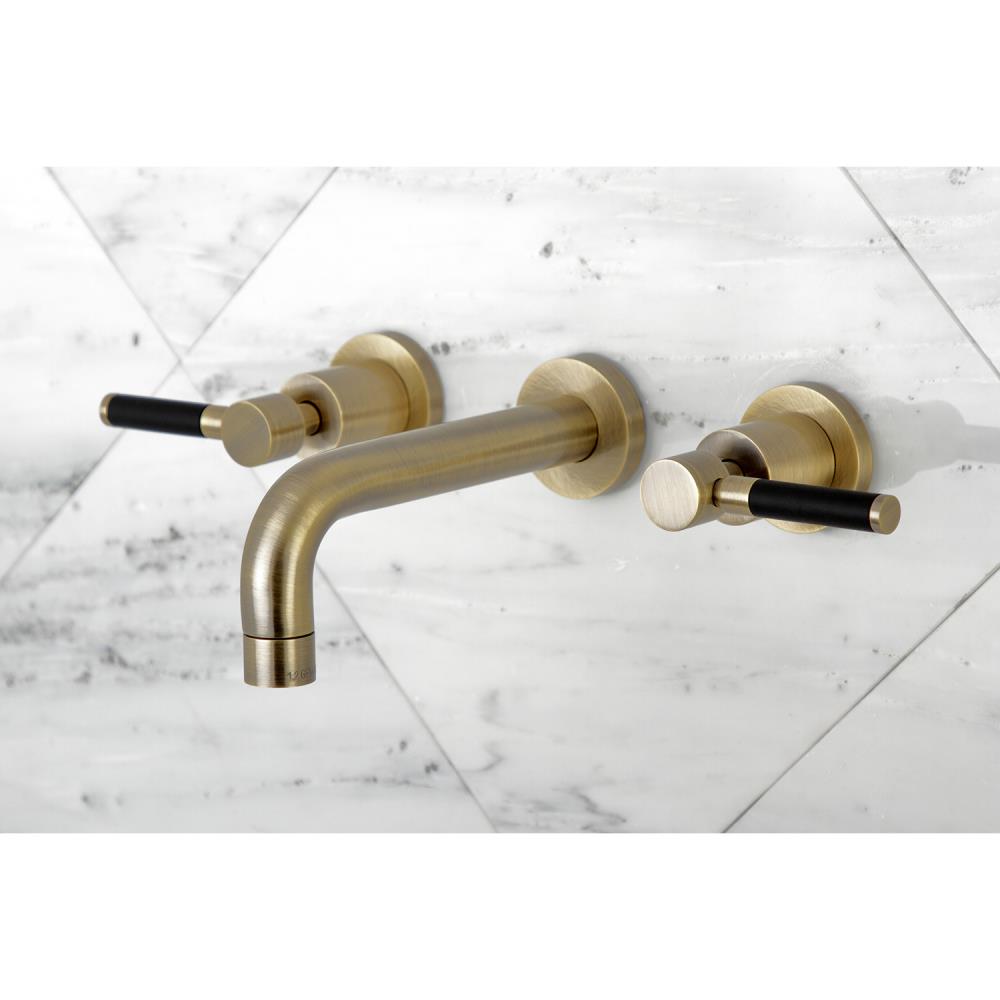 Kingston Brass Concord Antique Brass Wall-mount 2-handle Bathroom