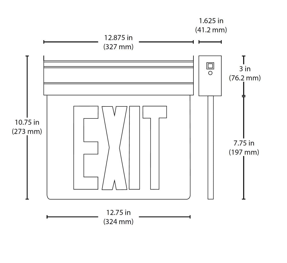 Nicor Lighting EXL2-10UNV-AL-CL-G-1 Emergency-Exit-Lighting - View #10