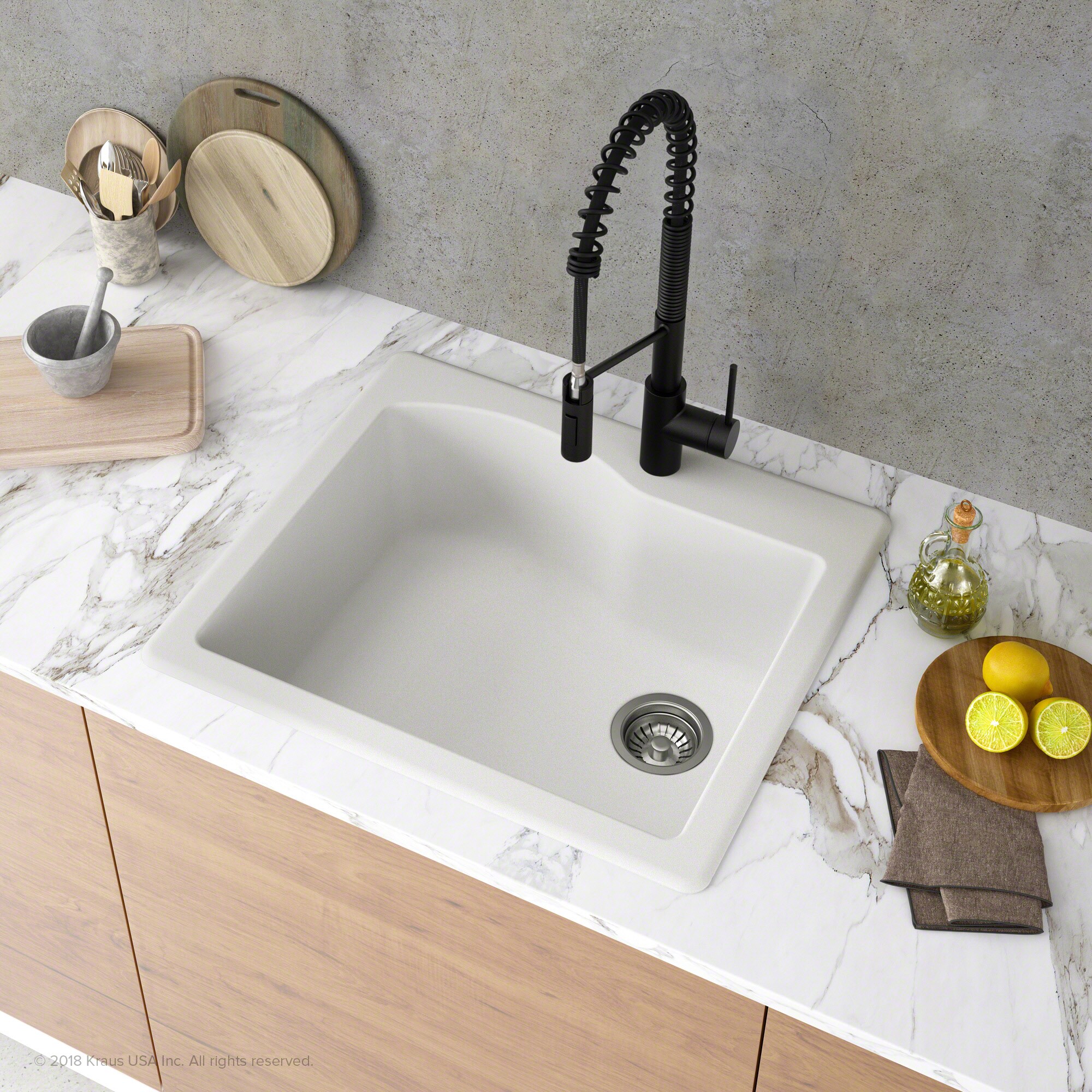 Kraus KGD-441WHITE-PST1-WH Kitchen-Sinks - View #14