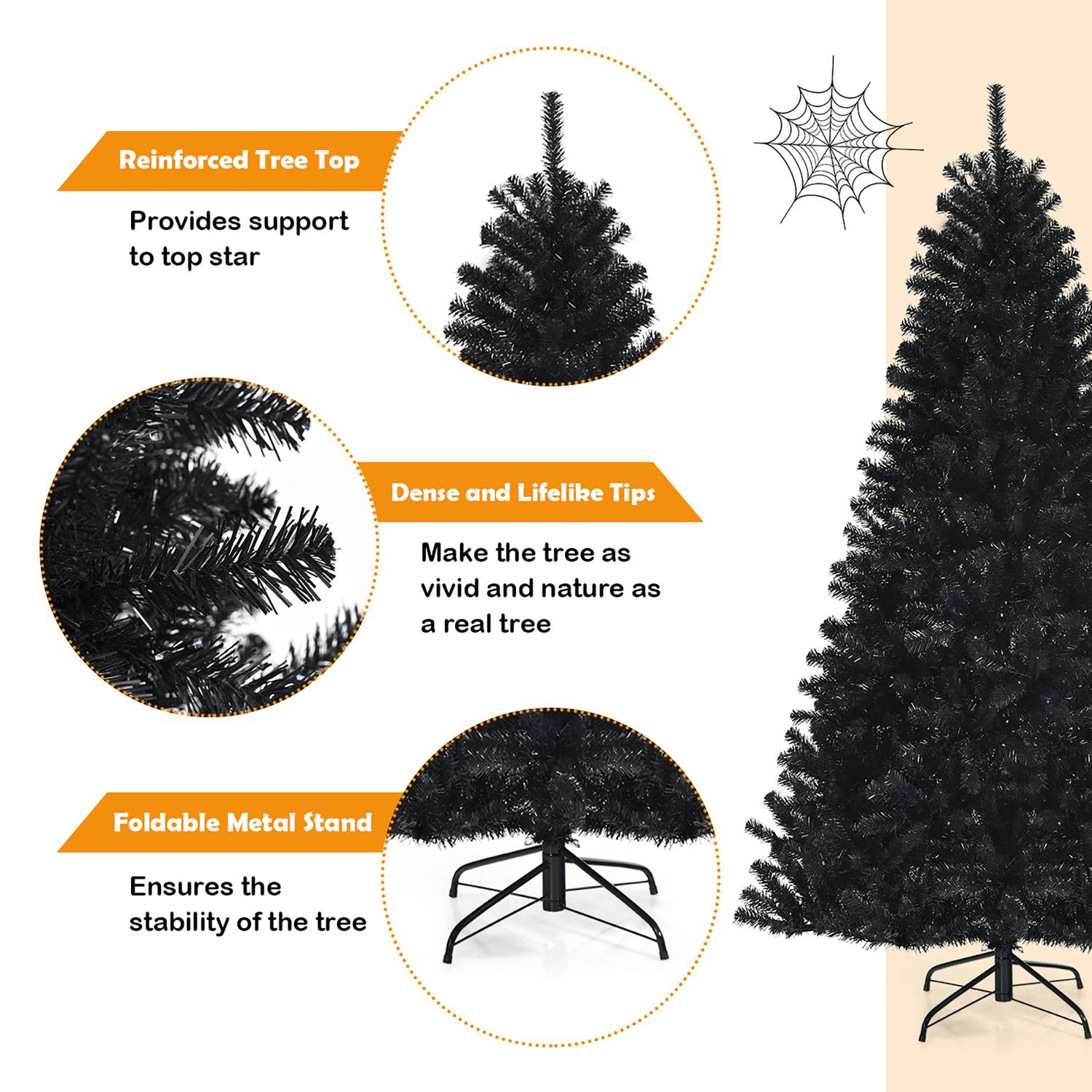 Costway CSHY000433 Artificial-Christmas-Trees - View #9