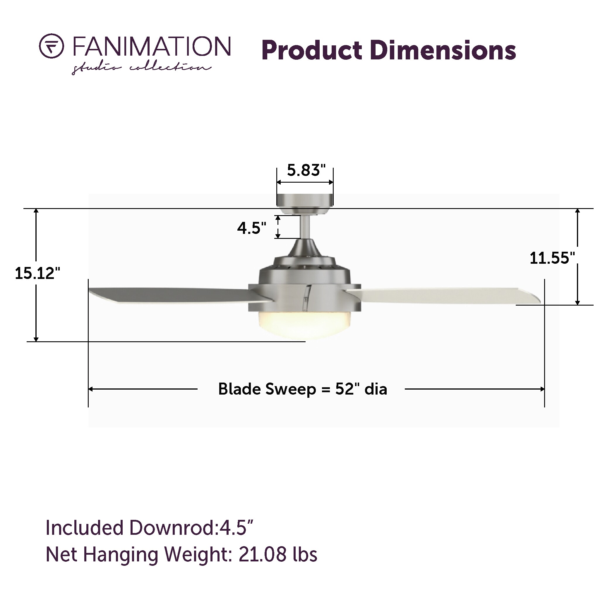 Fanimation Studio Collection LP8081BLBN Ceiling-Fans - View #11