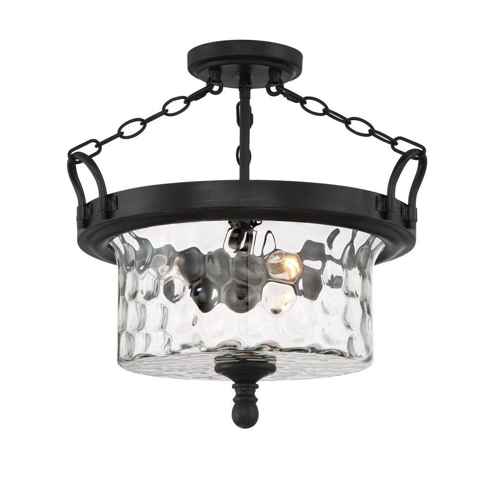 Designers Fountain 92311-NI Amilla 1-Light 8-in Black Semi mount light