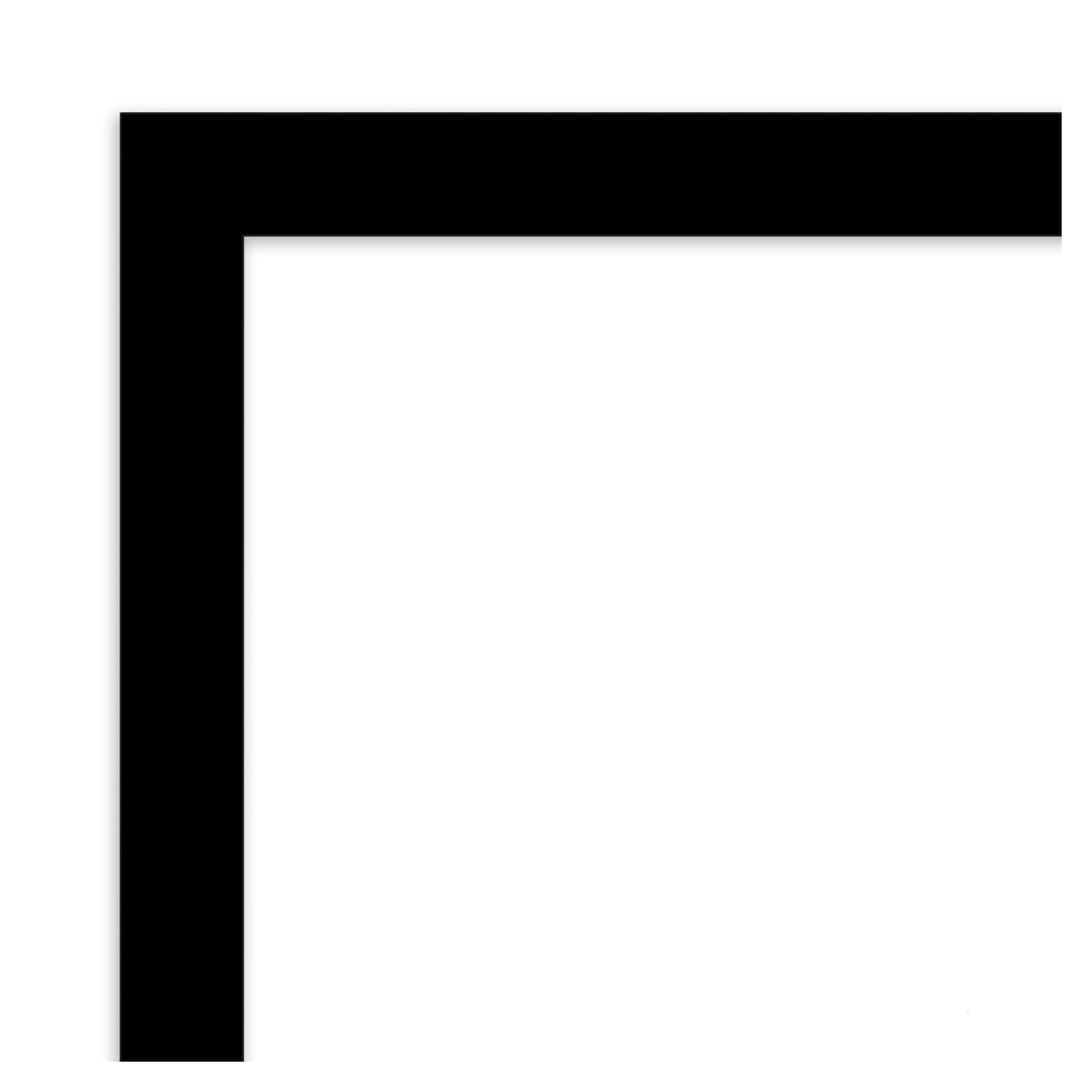Basic Black Narrow Frame Rectangular Wall Mirror