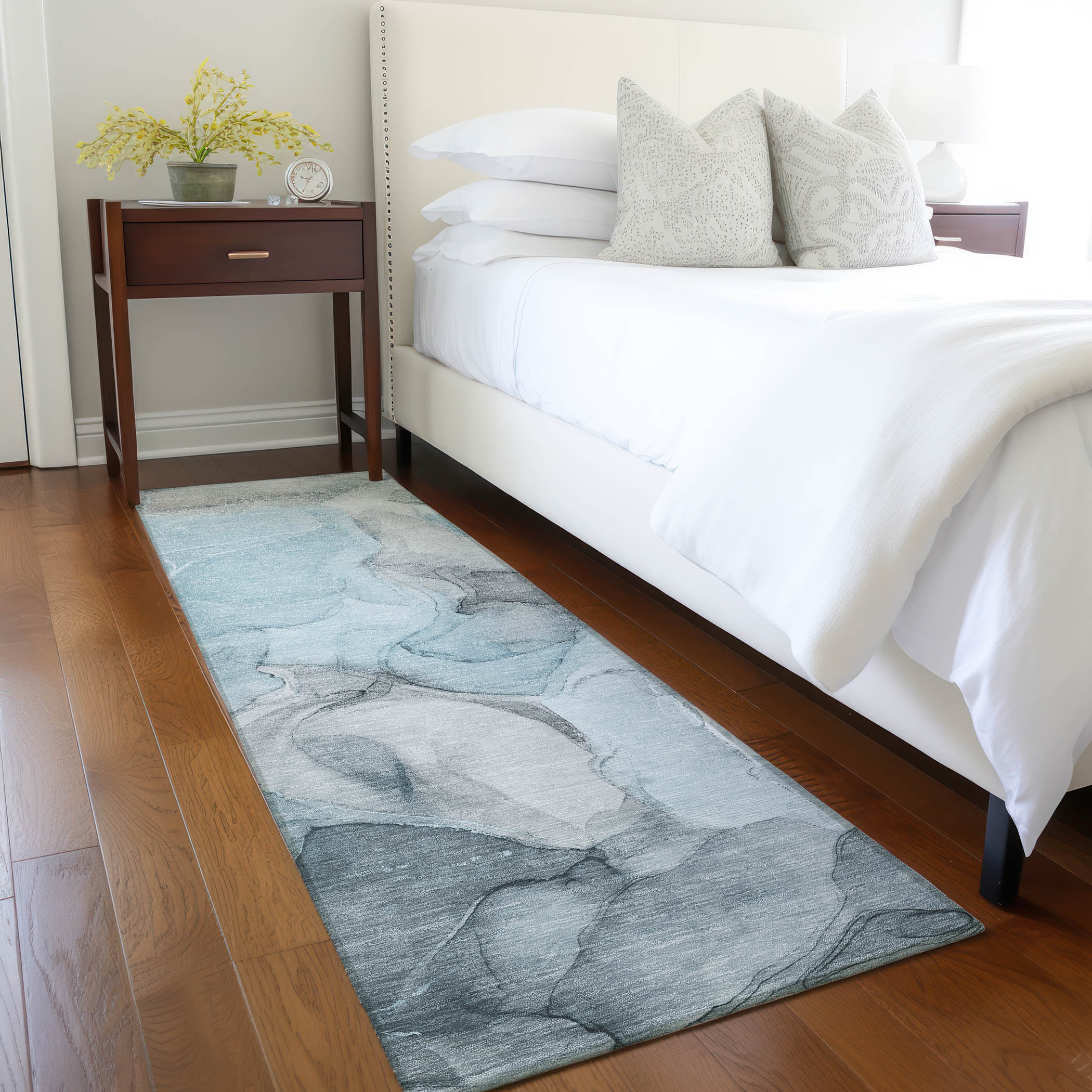 Addison Rugs ACN504TE2X8 Chantille ACN504TE 2 x 7 (ft) Polyester Teal Rectangular Indoor/Outdoor Abstract Machine washable Area rug