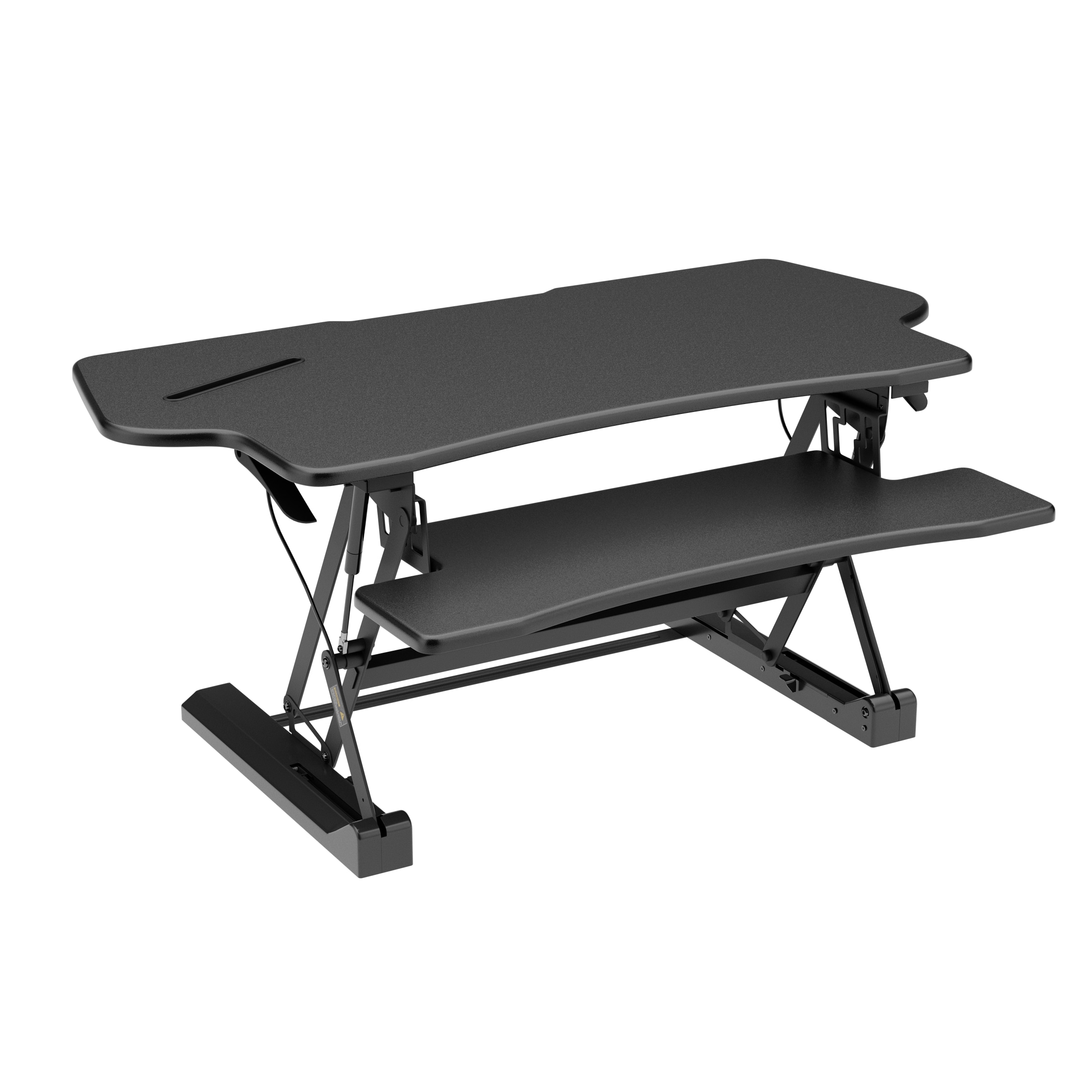 ErgoFlex Black Metal 50.6" Wide Standing Desk Converter with Gas Spring