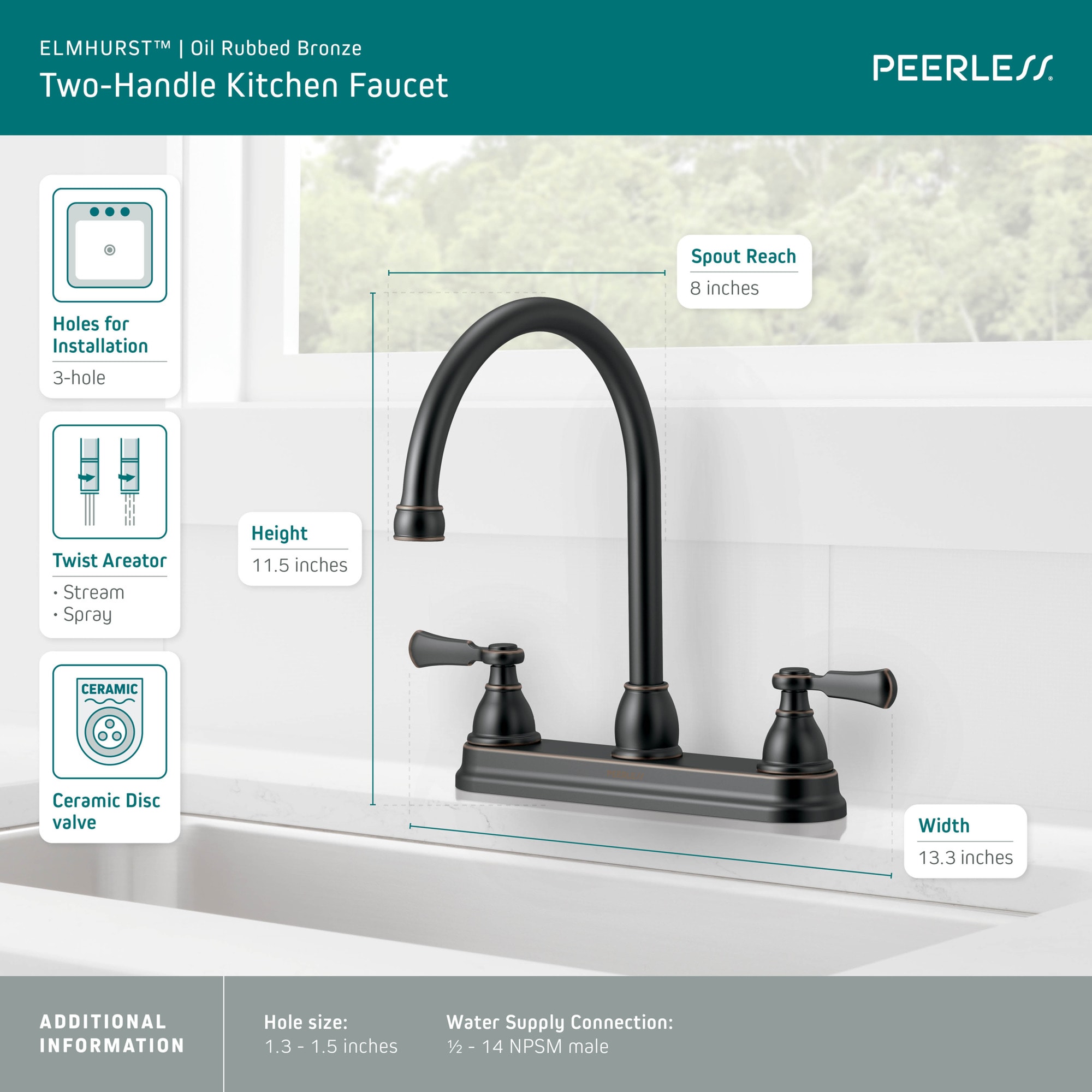Peerless P2965LF-OB Kitchen-Faucets - View #3