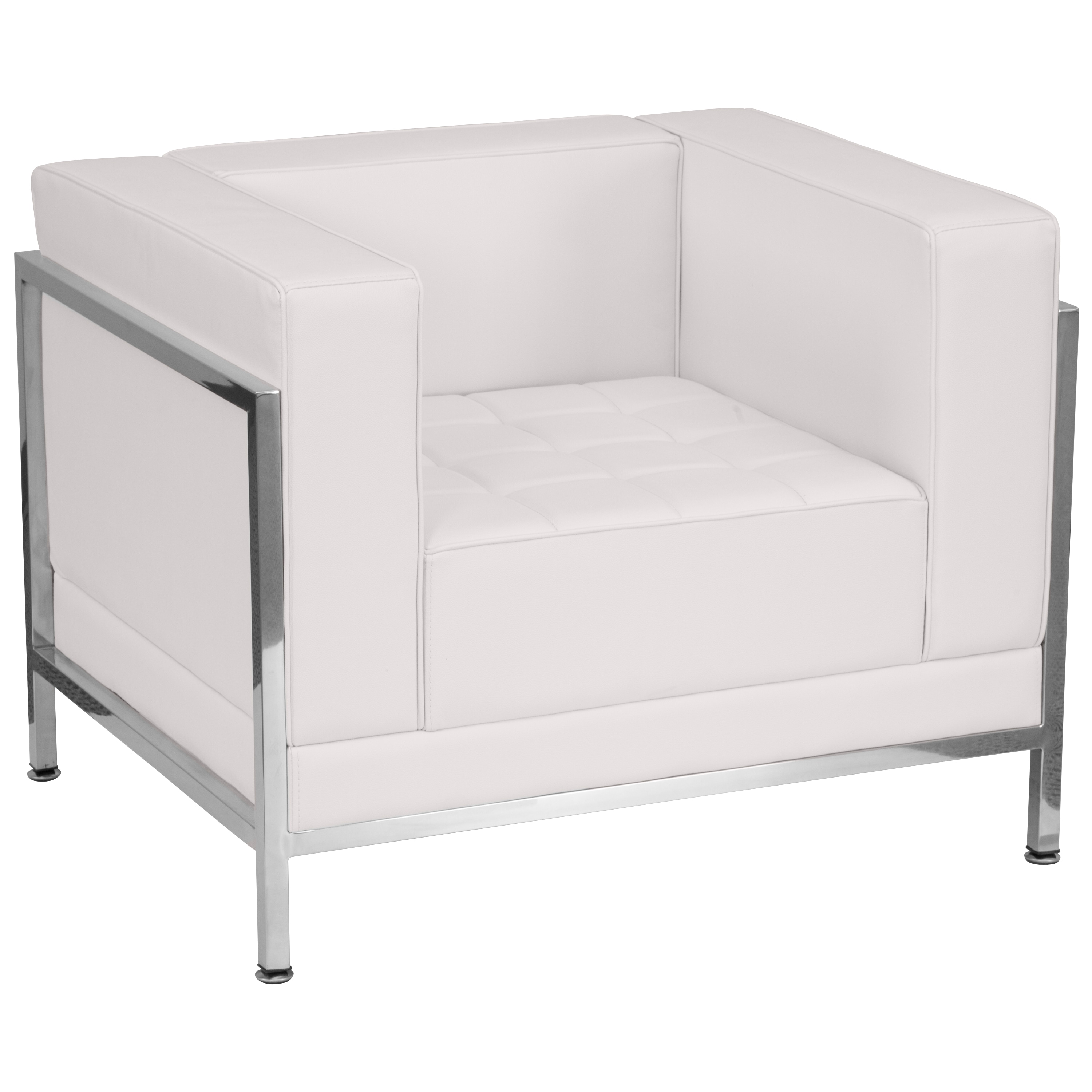 Hercules Sleek White LeatherSoft Modular Reception Chair