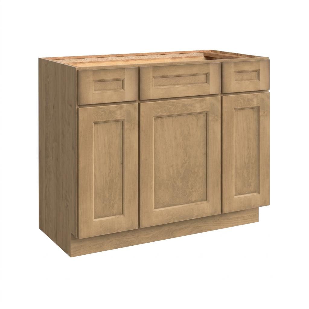 KraftMaid 42-in Wicker Bathroom Vanity Base Cabinet without Top