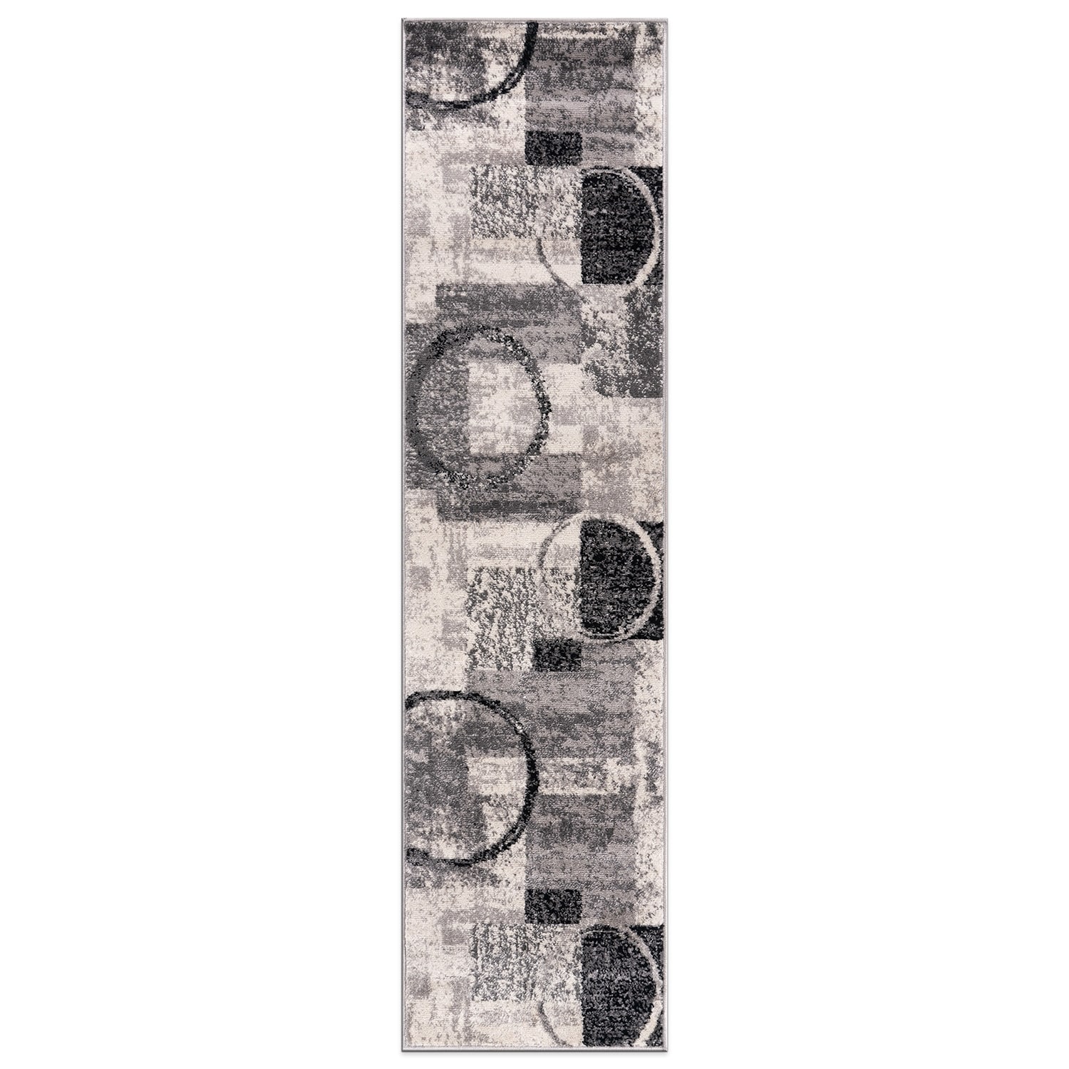 World Rug Gallery 307CREAM2X10 2 x 10 (ft) Loomed Polypropylene Cream Rectangular Indoor Geometric Global Runner rug