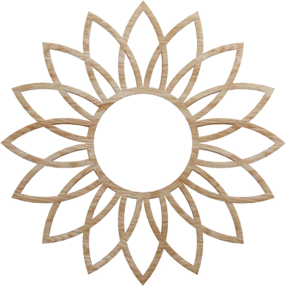 Ekena Millwork CMWP20X20X0375DARO Daisy Fretwork 20-in W x 20-in L Contemporary Red Oak Wood Whole Ceiling Medallion