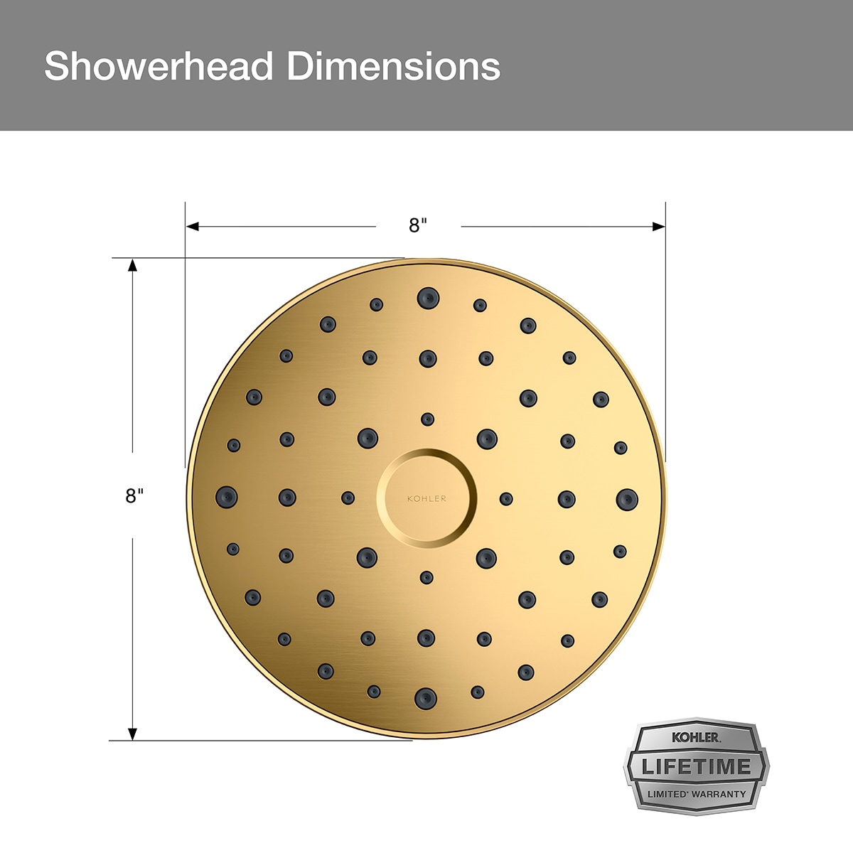 KOHLER REC29998-G-2MB Fixed-Showerhead - View #10