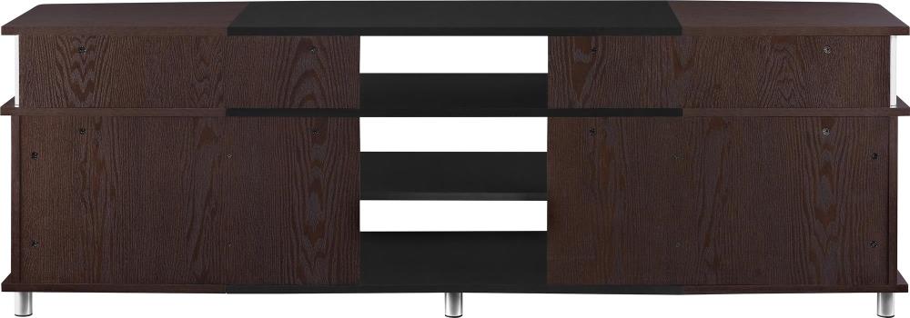 Carson Cherry and Black Composite Wood TV Stand for 70" TVs