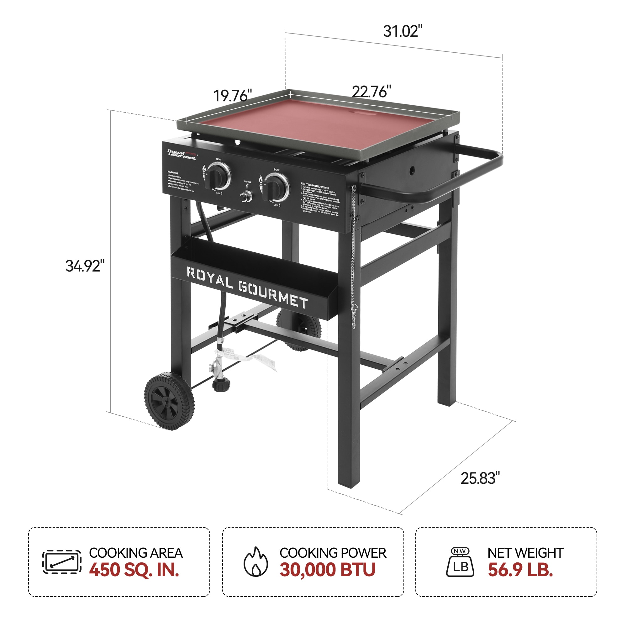Royal Gourmet GB2000N Flat-Top-Grills - View #10