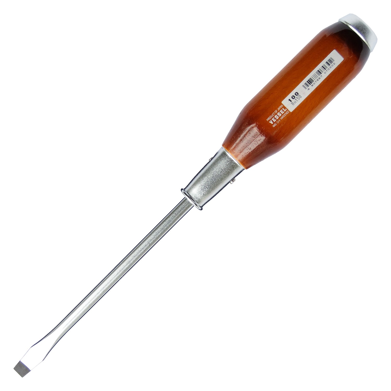 VESSEL 100S8150 8-mm 6-in Magnetic Slotted Screwdriver