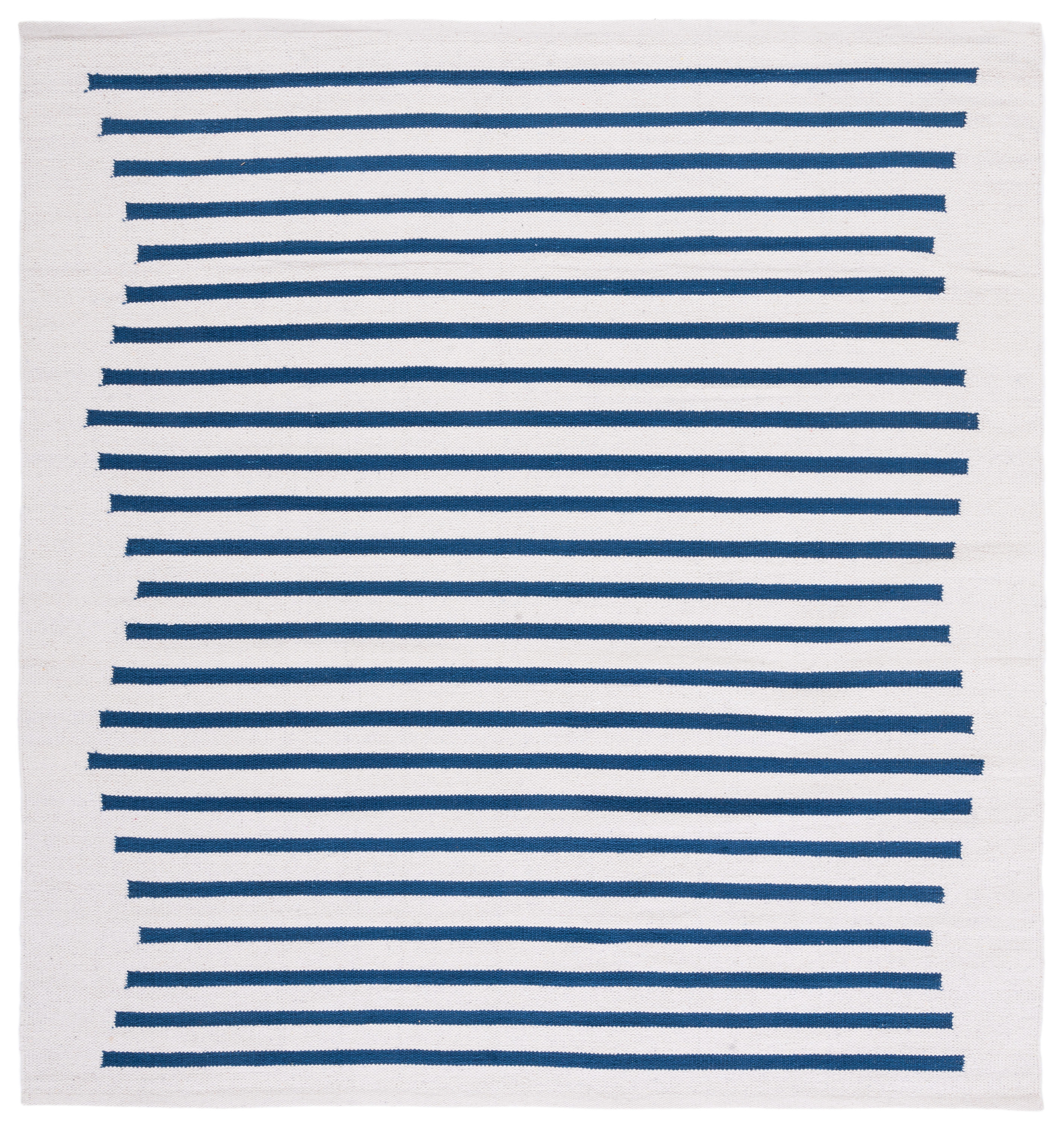 Safavieh MTK313M-6SQ Montauk Nicoletta 6 x 6 (ft) Cotton Ivory/Navy Square Indoor Abstract Bohemian/Eclectic Area rug