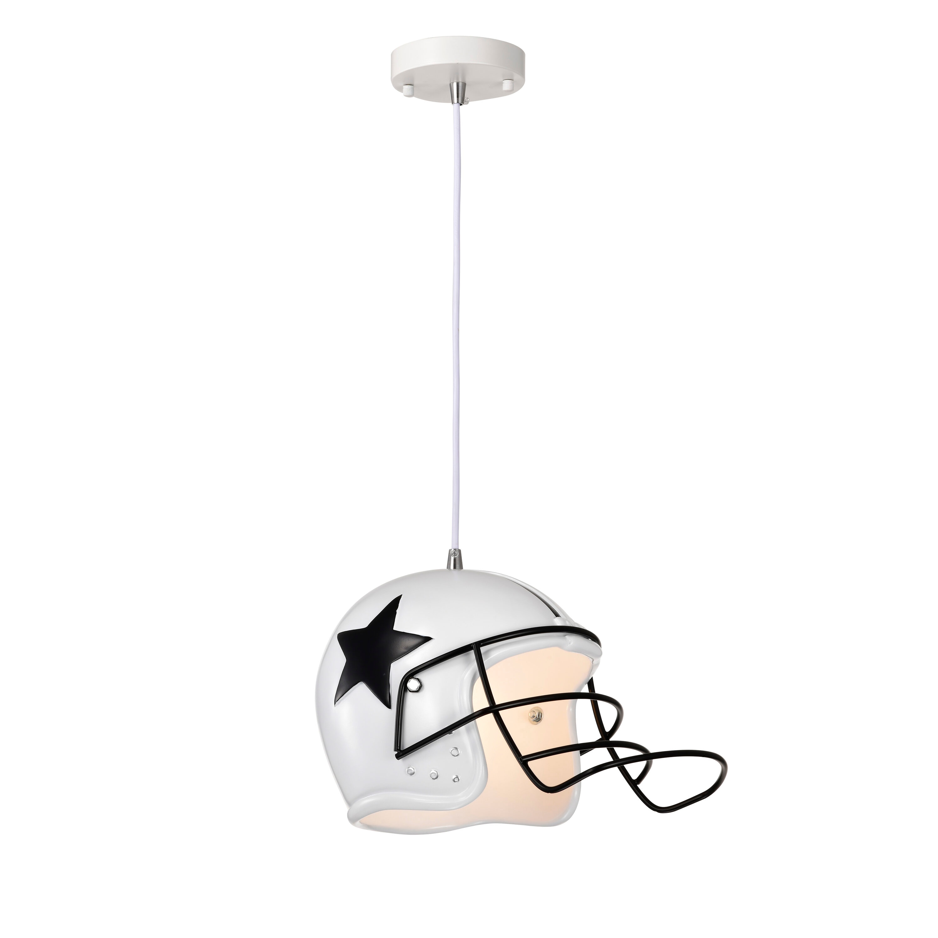 Greenville Signature HG88189 White Kids Geometric Small Hanging Pendant light