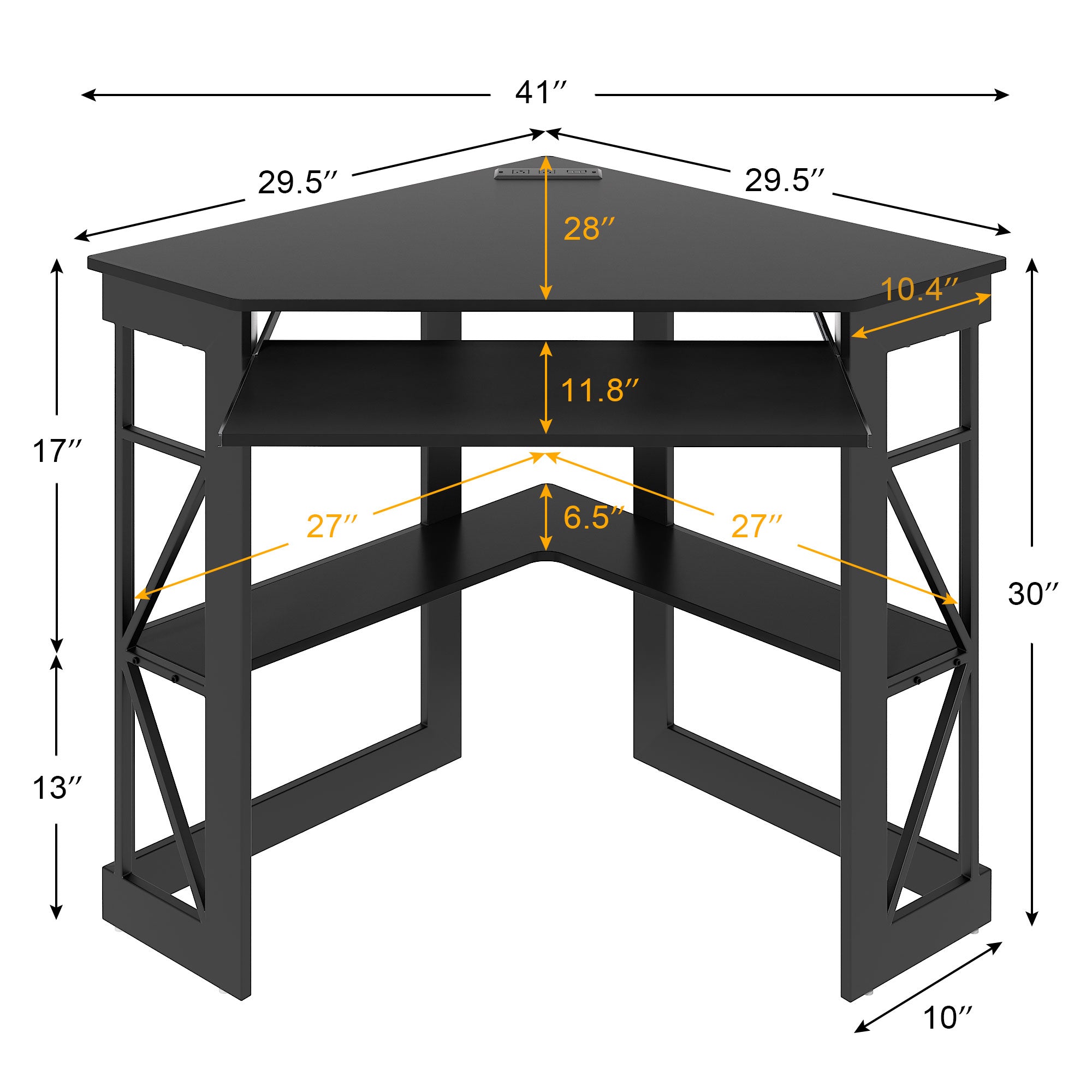 Vecelo LOE-XJM-CD03-BLK-UP desks - View #3