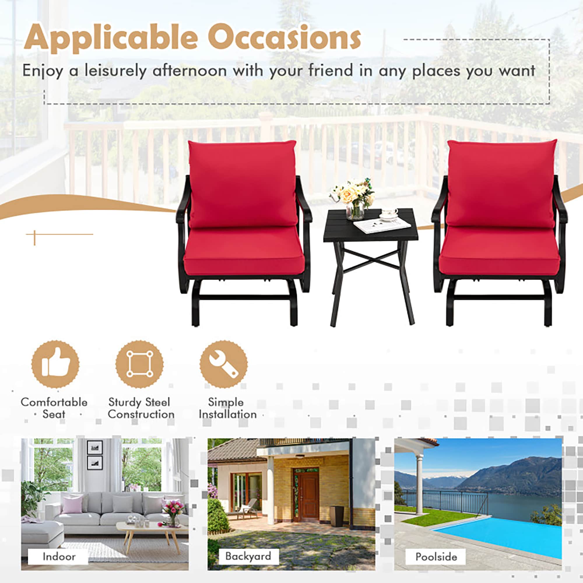 CASAINC WF-HFHW103-AB Patio-Conversation-Sets - View #7