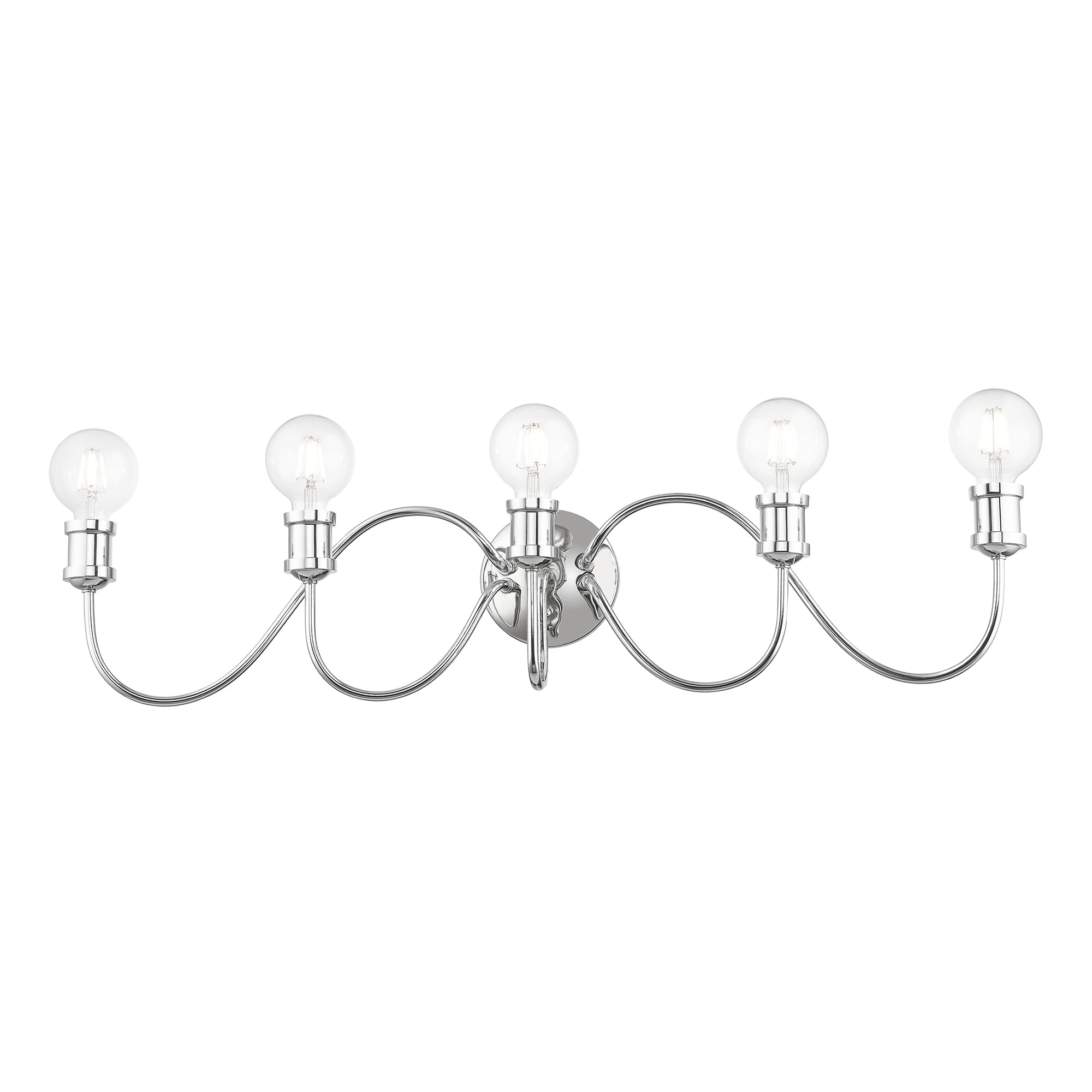 Lansdale Polished Chrome 5-Light Transitional Vanity Sconce
