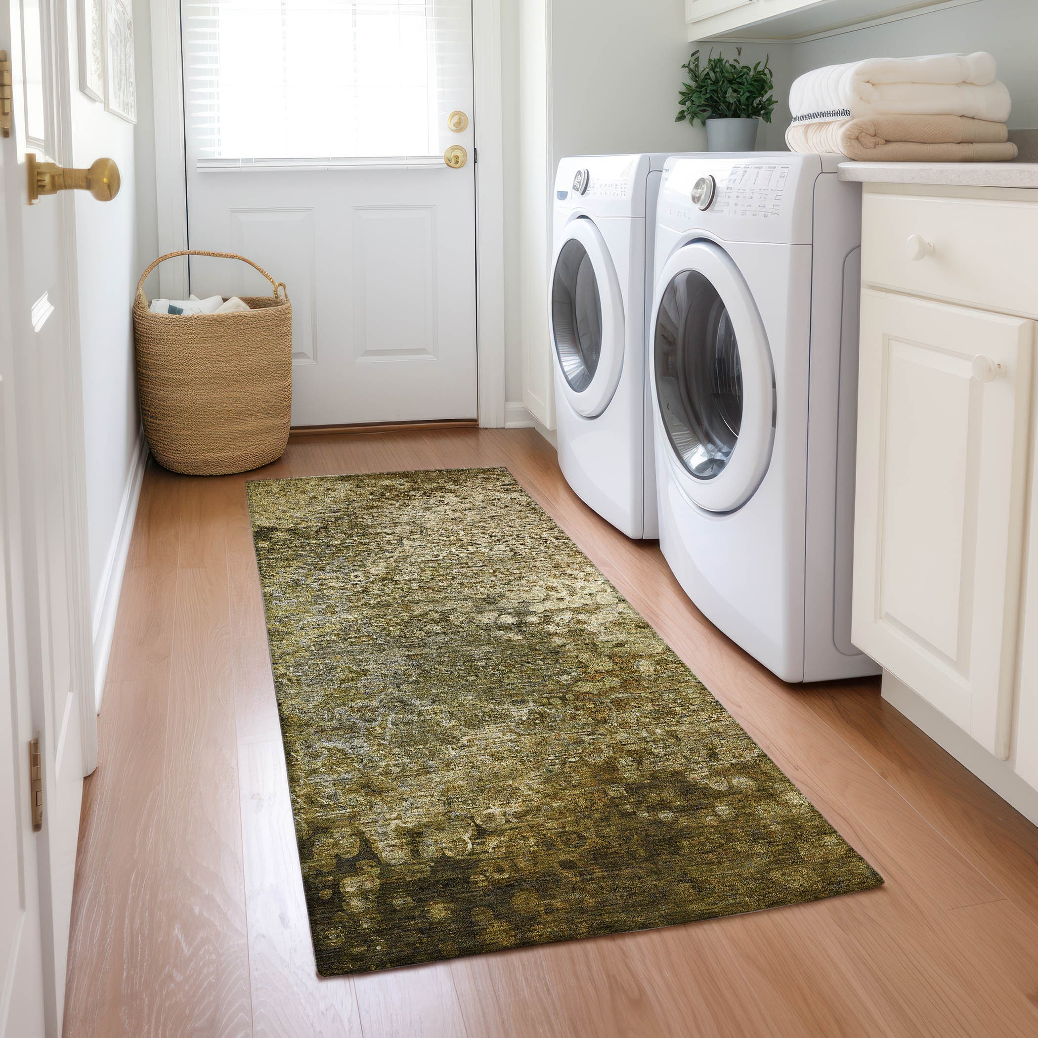 Addison Rugs ACN565BR2X8 Chantille ACN565BR 2 x 7 (ft) Polyester Brown Rectangular Indoor/Outdoor Geometric Machine washable Area rug