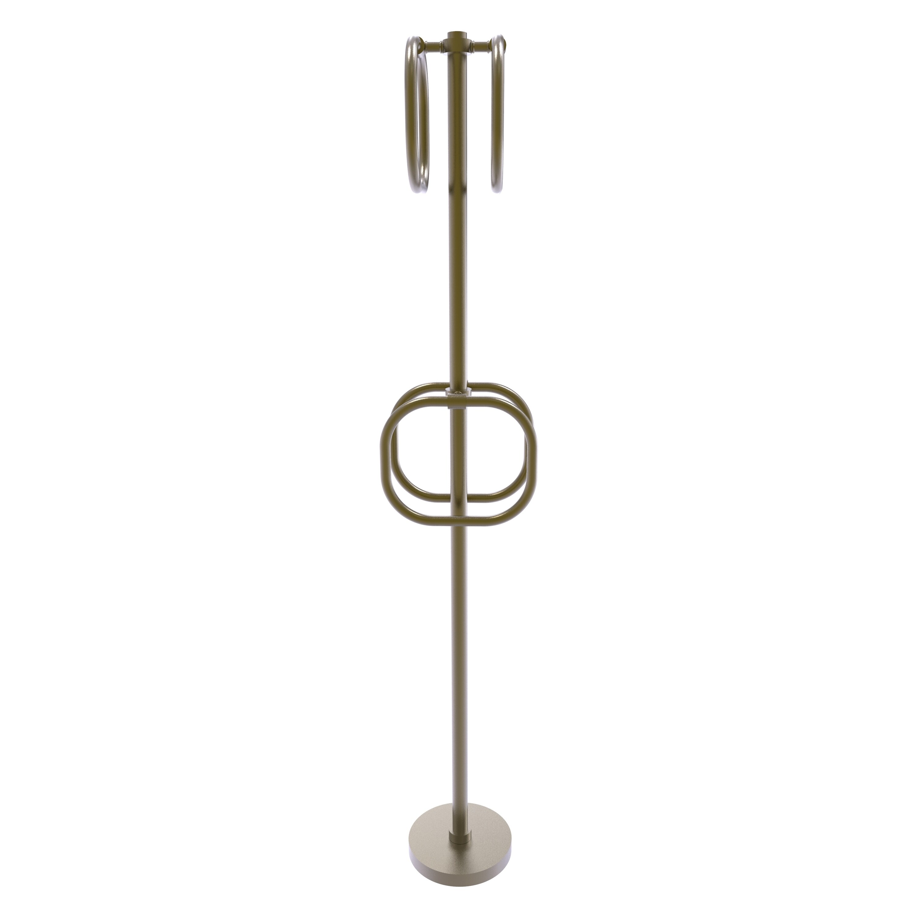 Allied Brass TS-40-ABR Antique Brass Freestanding floor Single Towel Ring