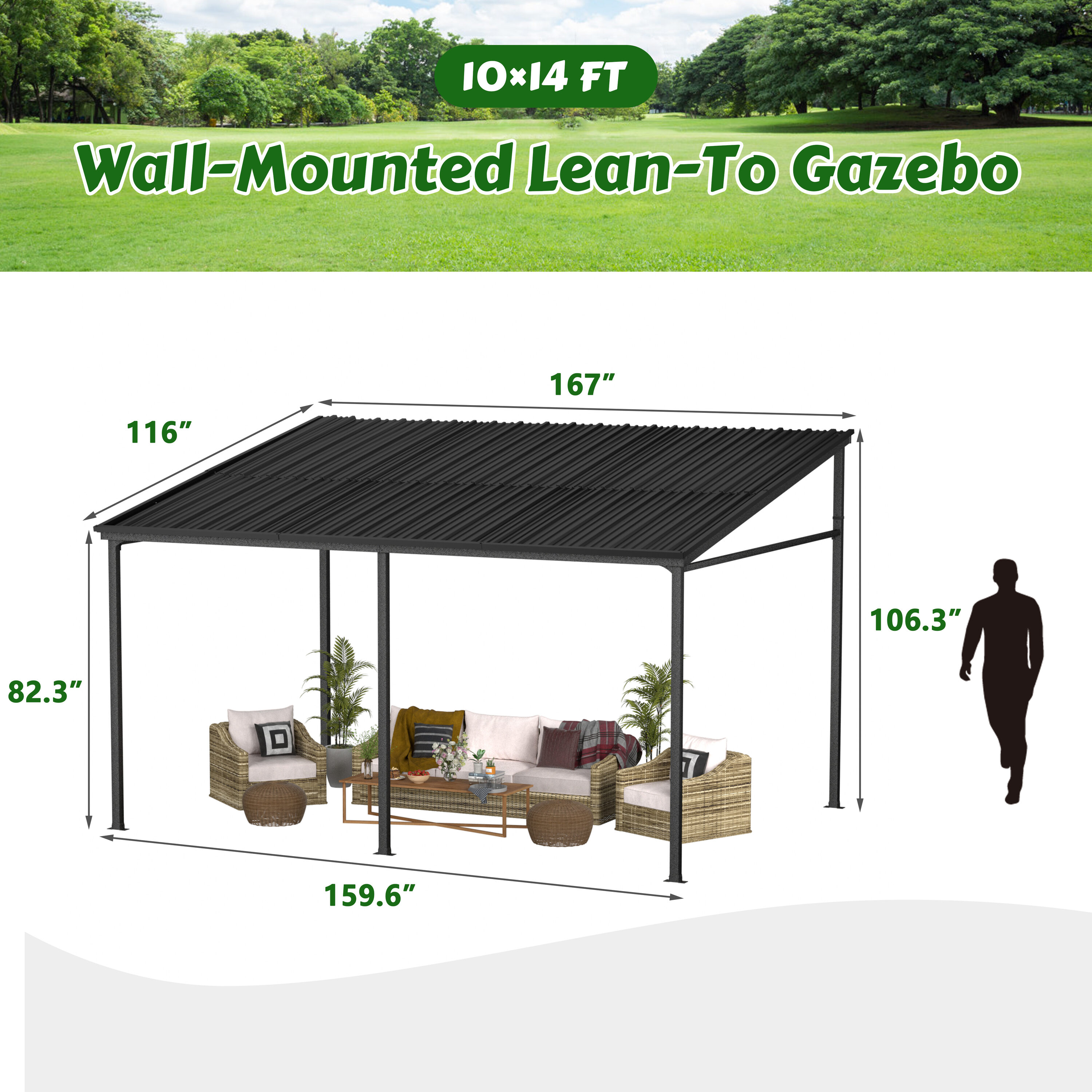 VEIKOUS PG0202-1216-CW1 Pergolas-2 - View #3