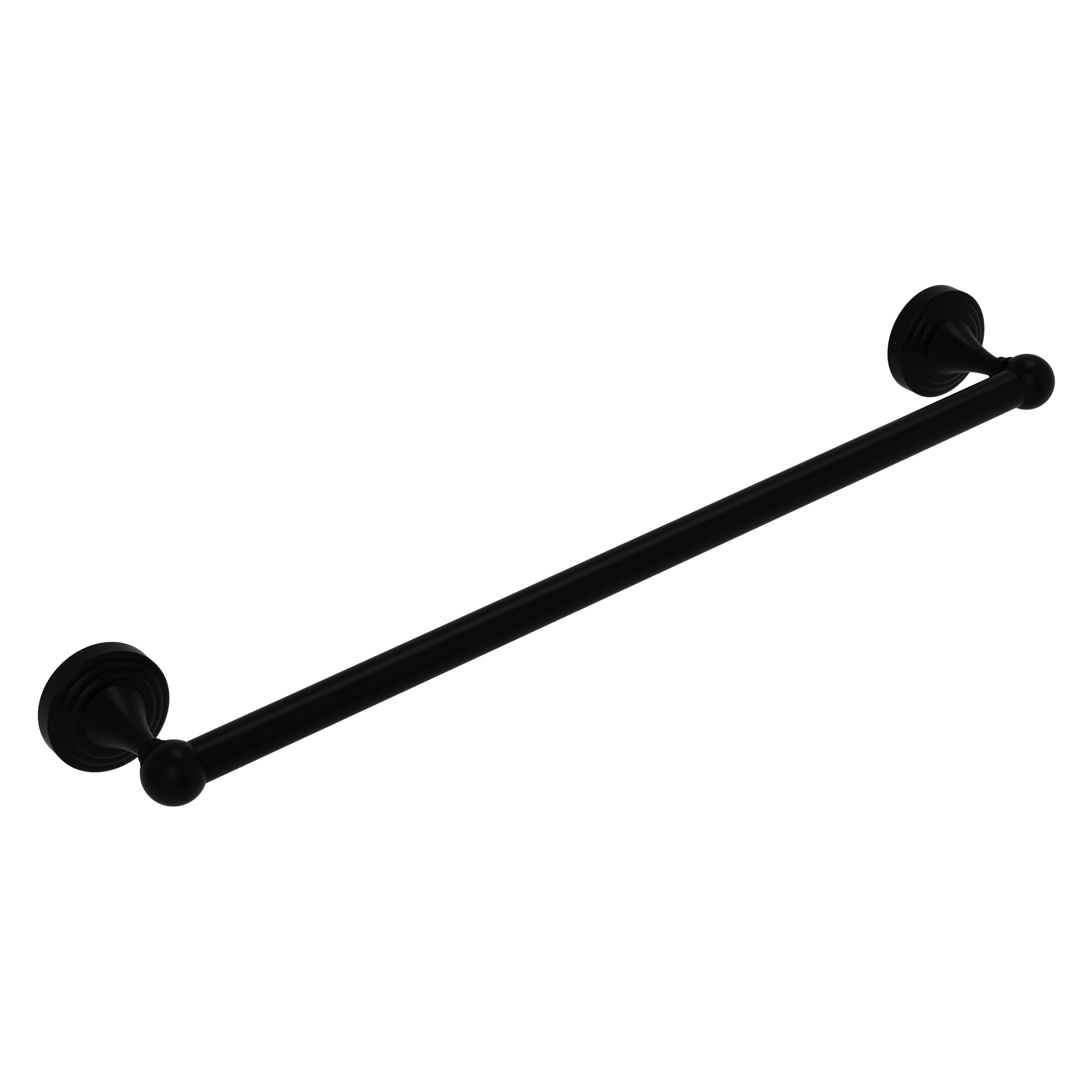Allied Brass SG-41/18-BKM Sag Harbor 18-in Matte Black Wall mount Single Towel Bar