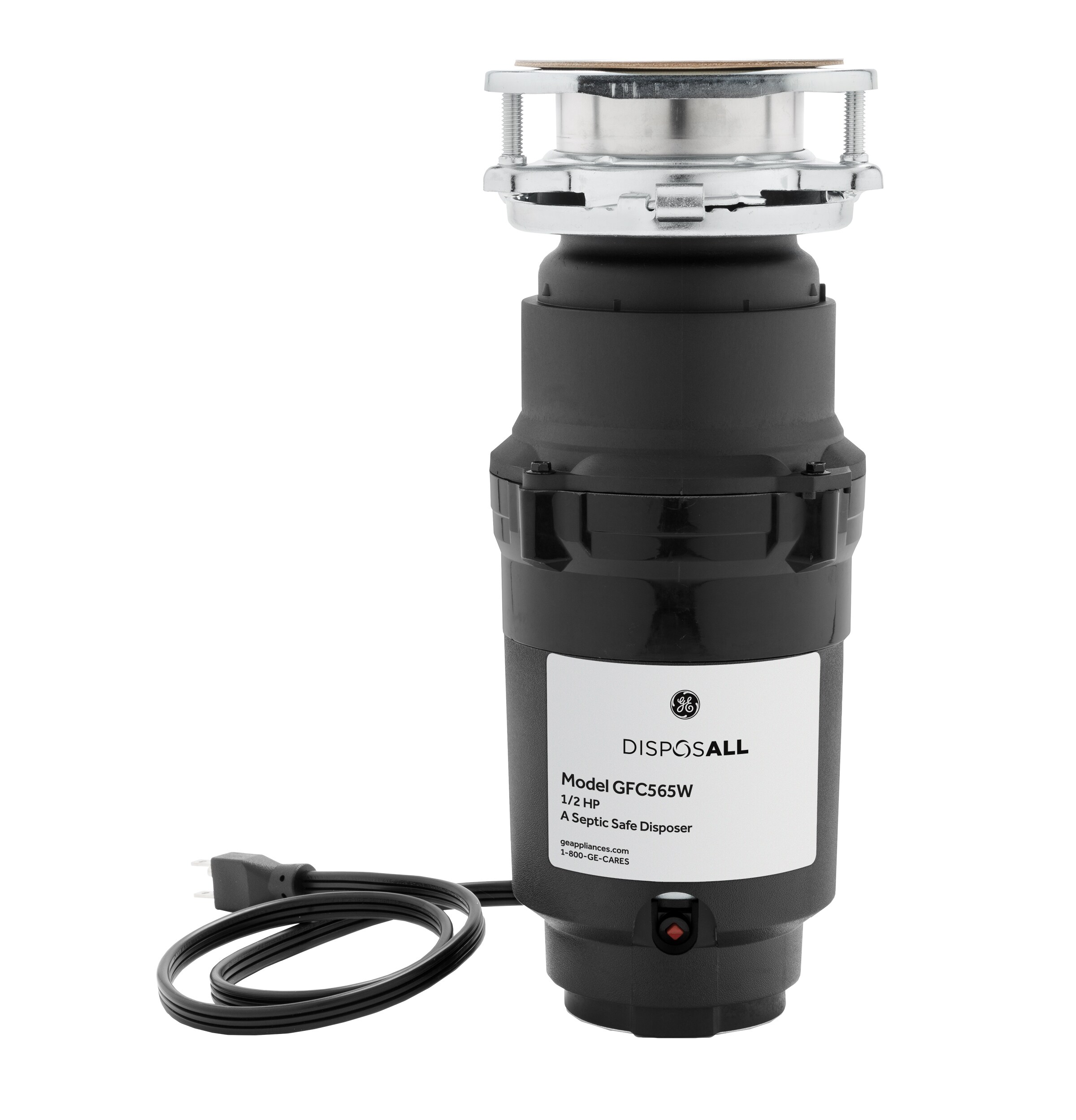 GE GFC565W Continuous feed 1/2-HP Septic Safe Corded Garbage Disposal
