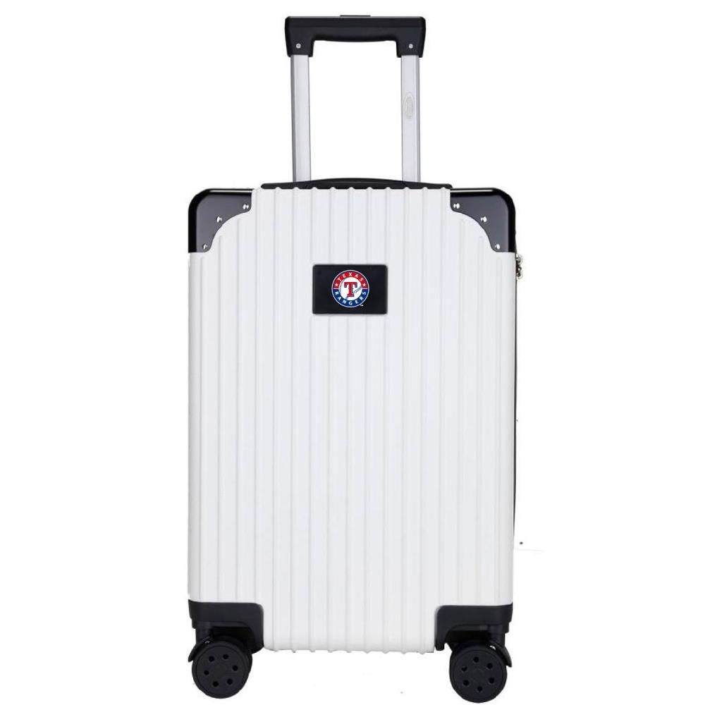 Mojo Licensing MLTXL210_WHITE MLB Texas Rangers 23.75 x 15.5 x 9.75 White Polycarbonate Hardshell Carry-on Bag (1-Bag)