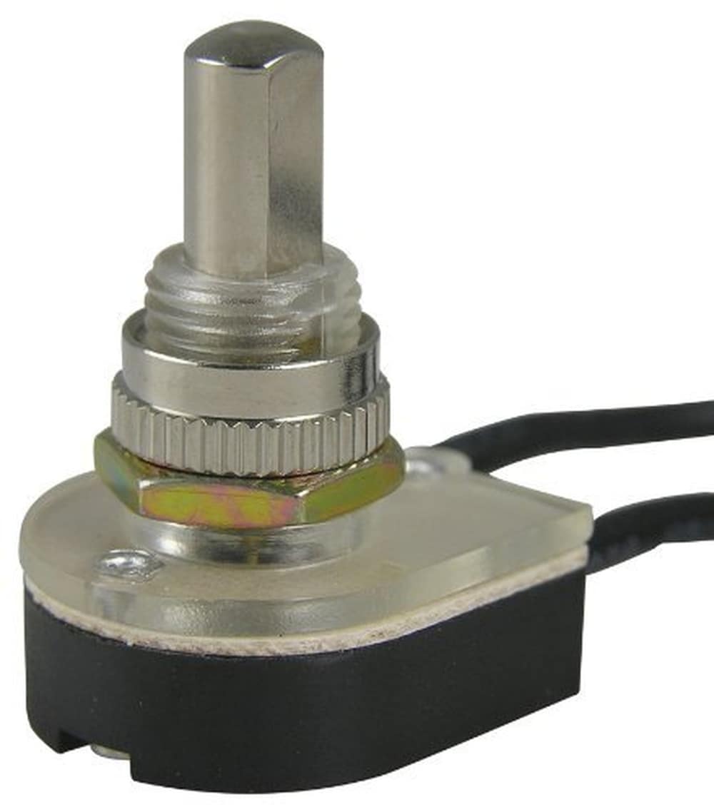 Gardner Bender  GSW-24 Nickel Single-Pole Push Button Switch Industrial Grade