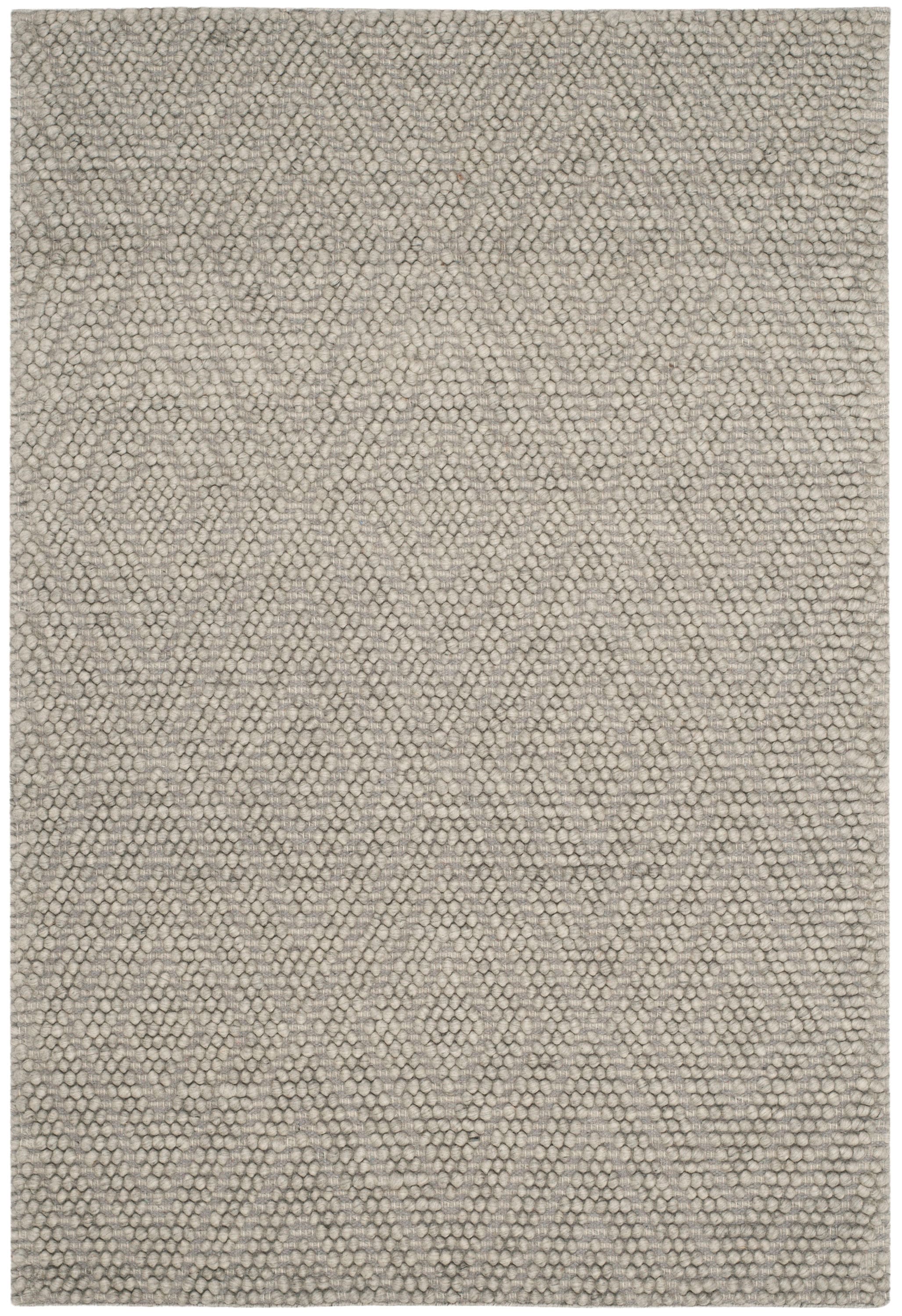 Safavieh NAT623C-4 Natura 4 x 6 (ft) Wool Silver Rectangular Indoor Abstract Coastal Area rug